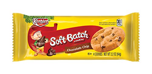 Keebler Soft Batch Chocolate Chip Cookies 2.2 oz Pouch - Delicious Snacks for Lunch Box, Office, or On-the-Go