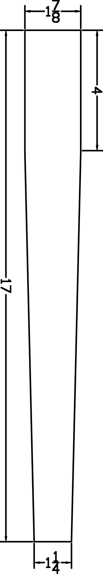 4 Sided Tapered Bench Table Legs - 17