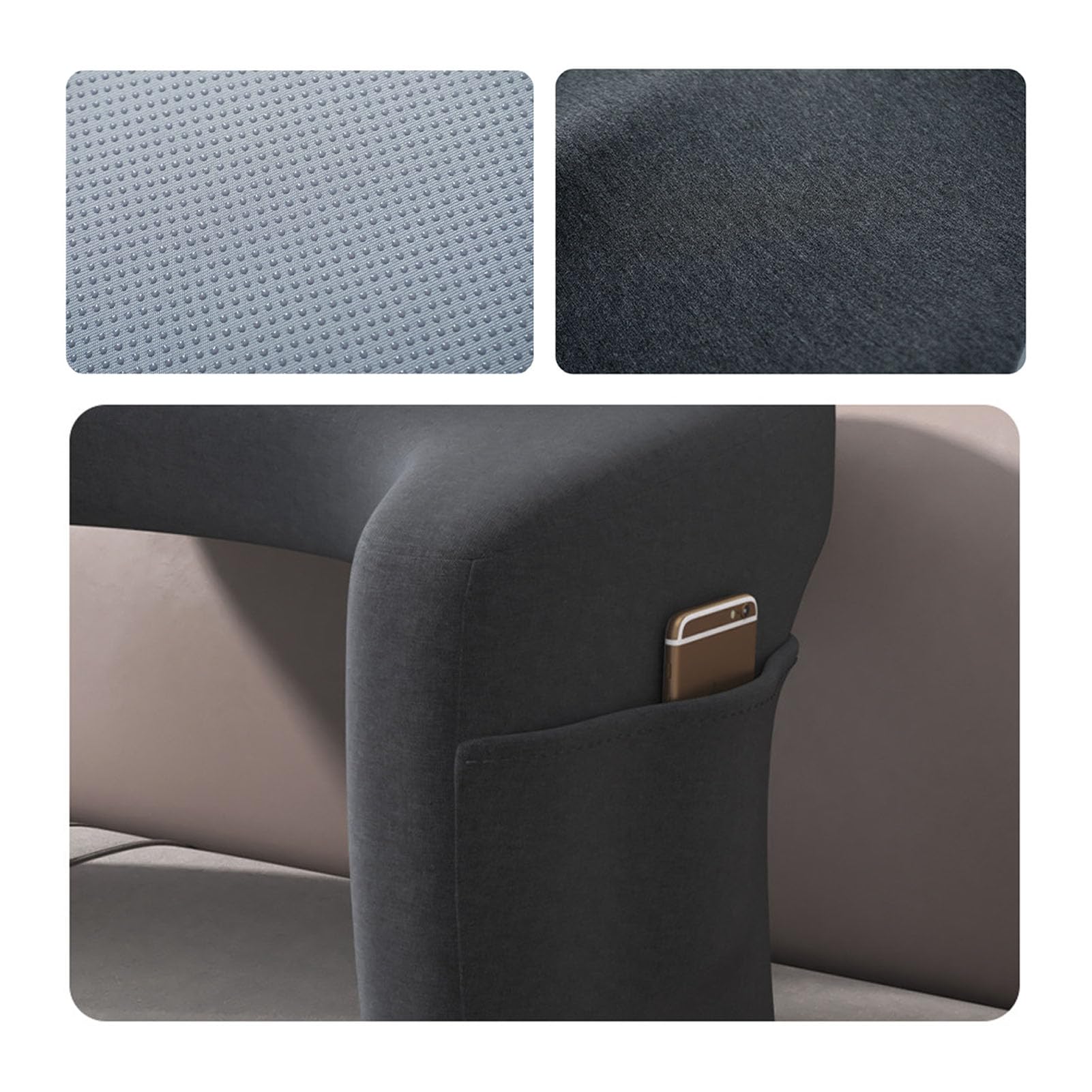 Memory Foam Laptop Lap Desk Pillow with Side Pockets - Portable Workstation for Gaming, Reading & Working - Soft Arm Rest Cushion for Bed, Couch & Floor Use (Home Office, Dorm Room, Travel)