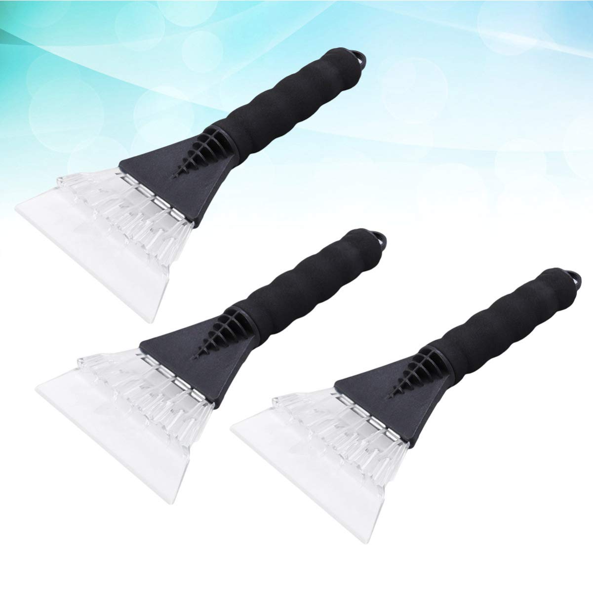 3-Pack Car Snow Scraper & Ice Remover - Heavy Duty Windshield Snow Brush with Ergonomic Handle for Winter Car Cleaning - Perfect for SUV, Truck, Sedan & Vehicle Defrosting in Snowy Weather