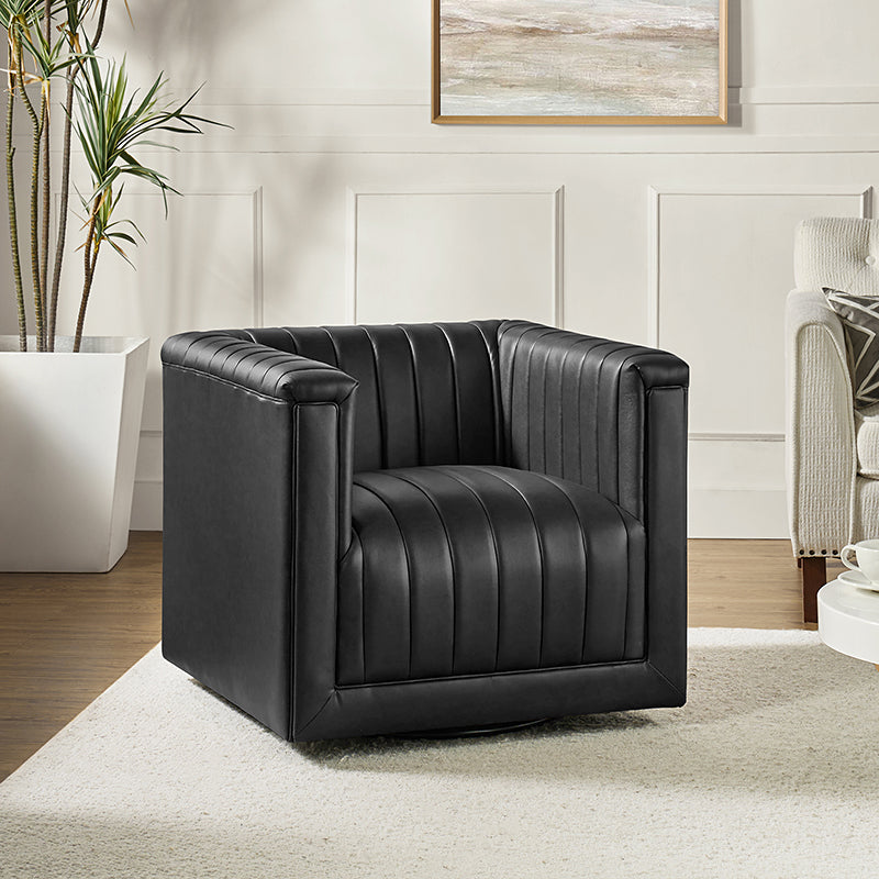 Diego Classic 360 Degree Swivel Office Chair with Square Arms - Ergonomic Desk Chair for Home Office, Gaming, and Conference Room Use