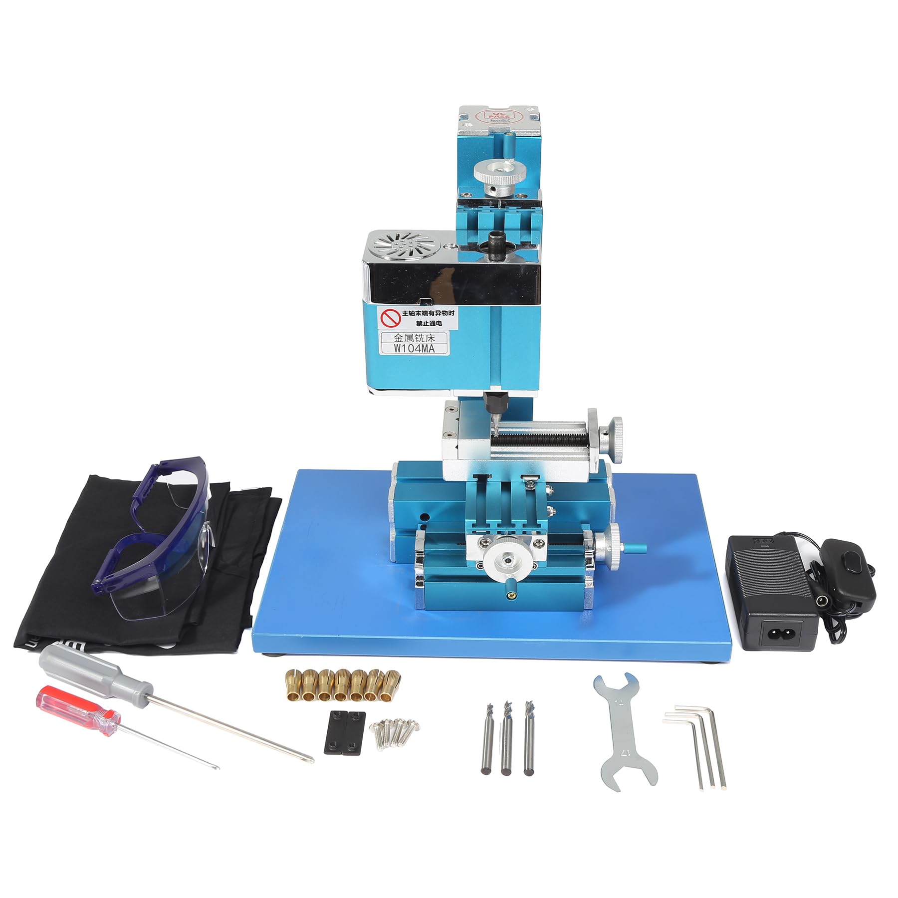 ELEOPTION Mini Metal Milling Machine - Benchtop Wood Lathe for DIY Woodworking, Science Education & Model Making - 100-240V AC Power - Perfect for Home Workshops, School Projects & Hobby Crafting