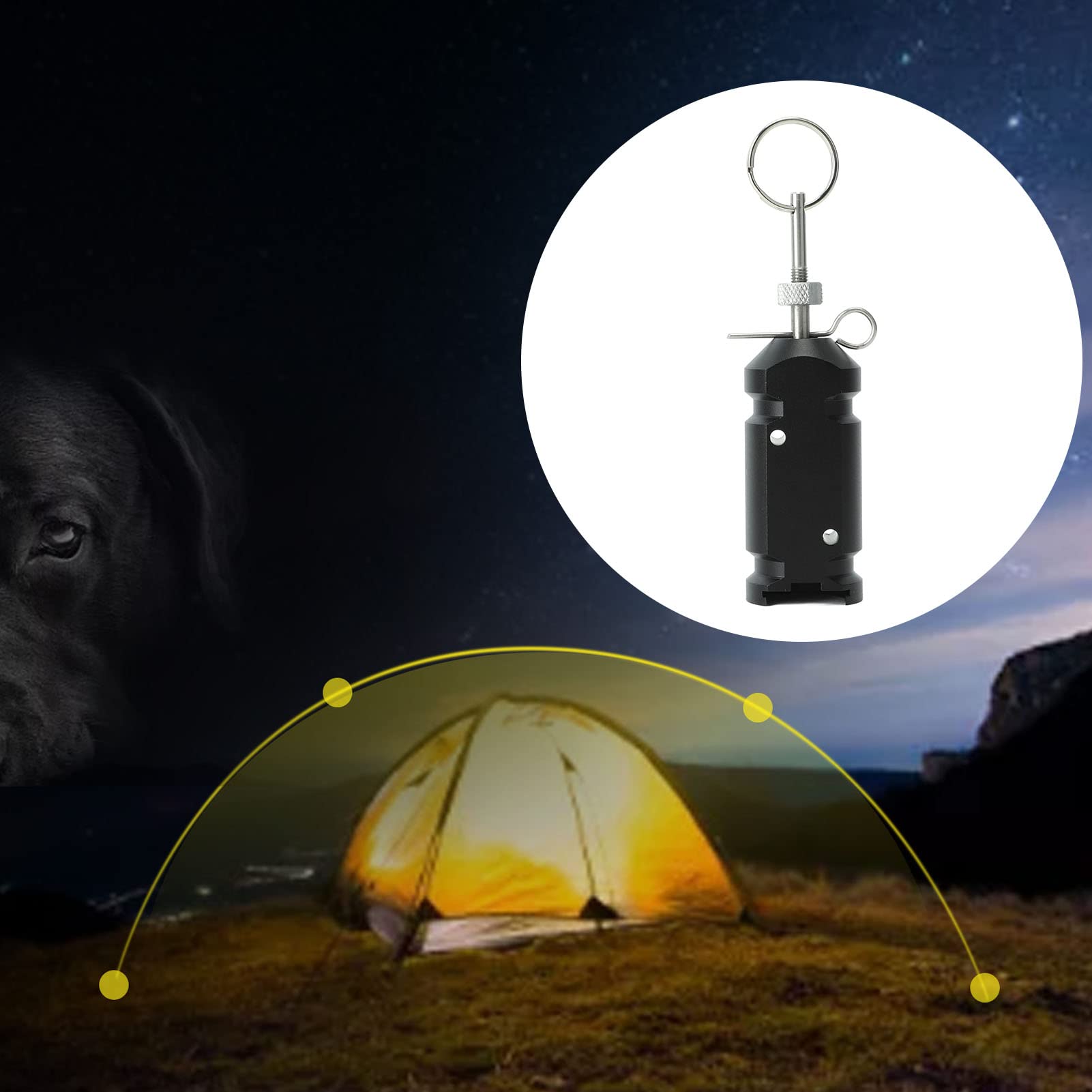 Camp Perimeter Alarm & Trip Alarm 4.5V - Wireless Security Alarm for Outdoor Camping, Hiking, and Home Protection - Motion Sensor Alarm with Loud 120dB Siren