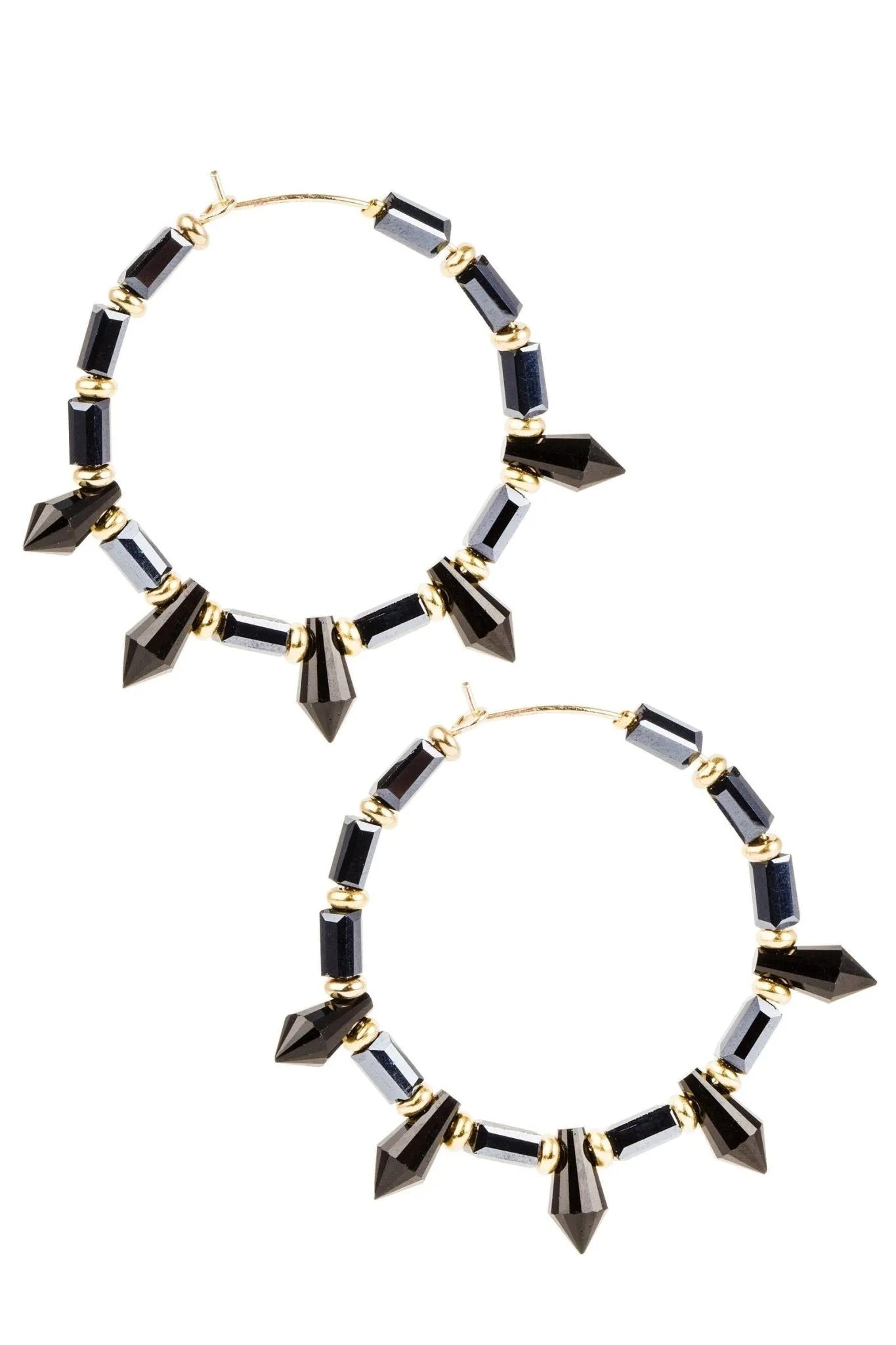 Spike Hoop Beaded Earrings for Women - Trendy Boho Dangle Jewelry - Perfect for Parties, Weddings & Everyday Wear