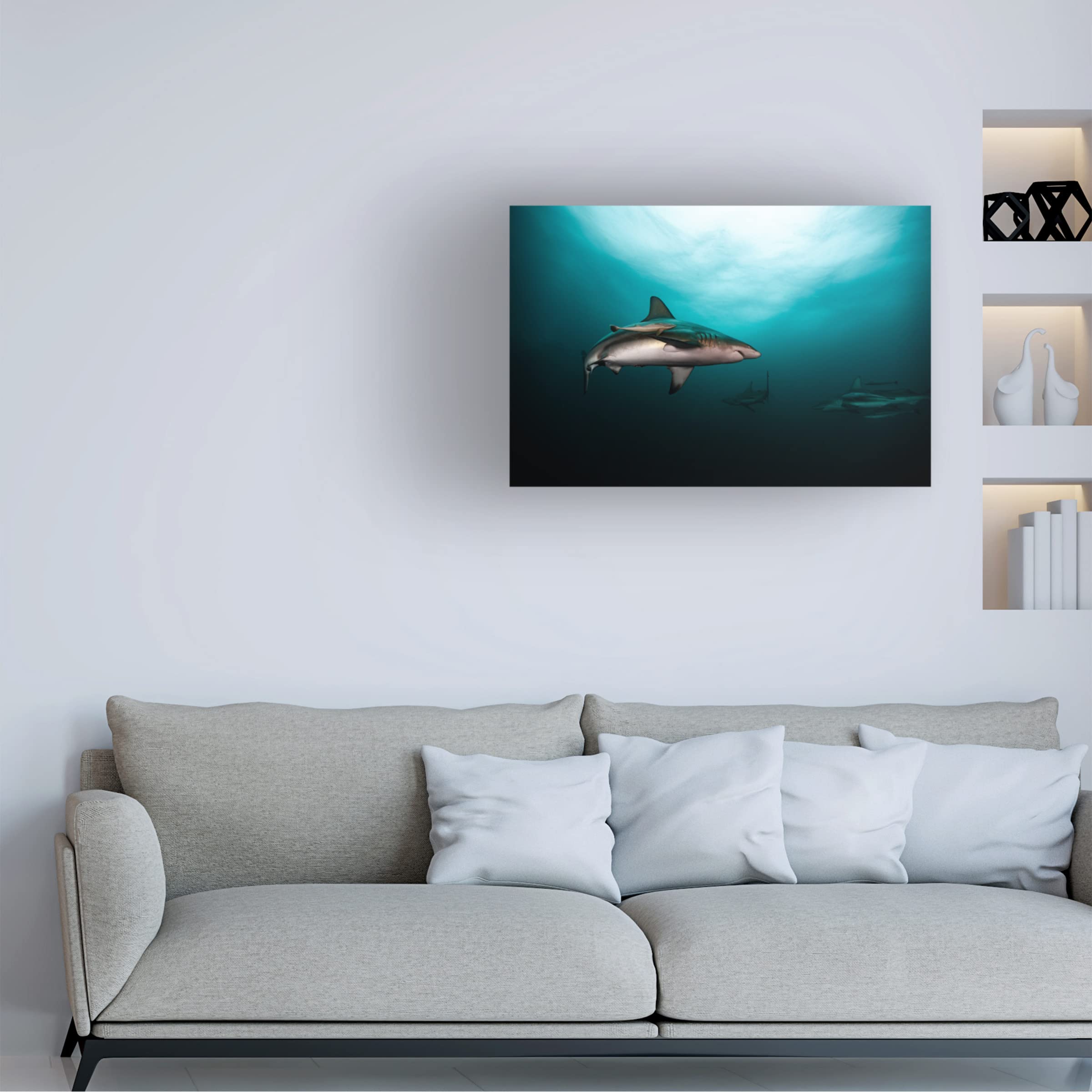 Trademark Fine Art 'Circling' Canvas Wall Art by Yonghoon Choi - Modern Abstract Painting for Living Room, Bedroom & Office Decor