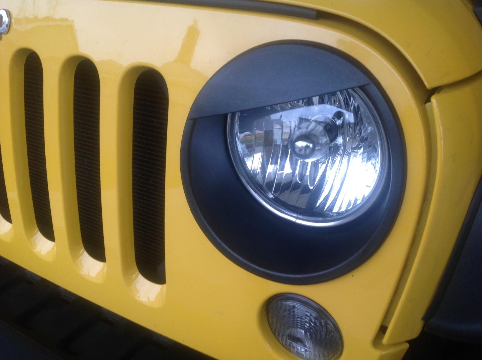 Angry Bird Style Jeep Wrangler JK & Unlimited (2007-2018) Headlight Cover Rings - Black Trim Accessories for Off-Road Mods & Custom Decor | Perfect for Jeep Enthusiasts & Outdoor Adventures