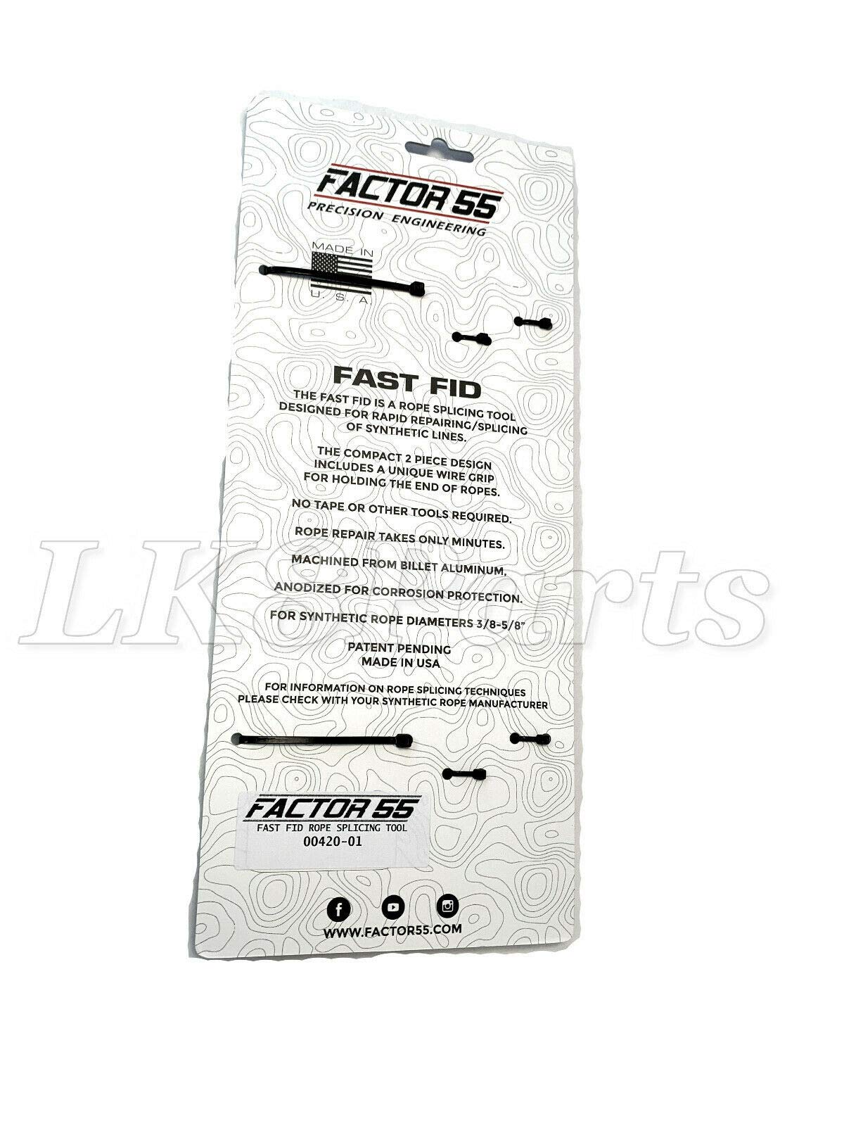 Factor 55 Fast FID Rope Splicing Tool - Professional Rope Splicer for Off-Road Recovery, Marine & Climbing | Heavy Duty Synthetic Rope Tool for Jeep, Truck & Boat Accessories