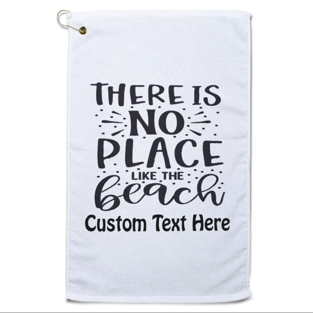 Premium Cotton Golf Towel with Beach Print - Absorbent & Durable for Golf, Travel, and Outdoor Sports Accessories