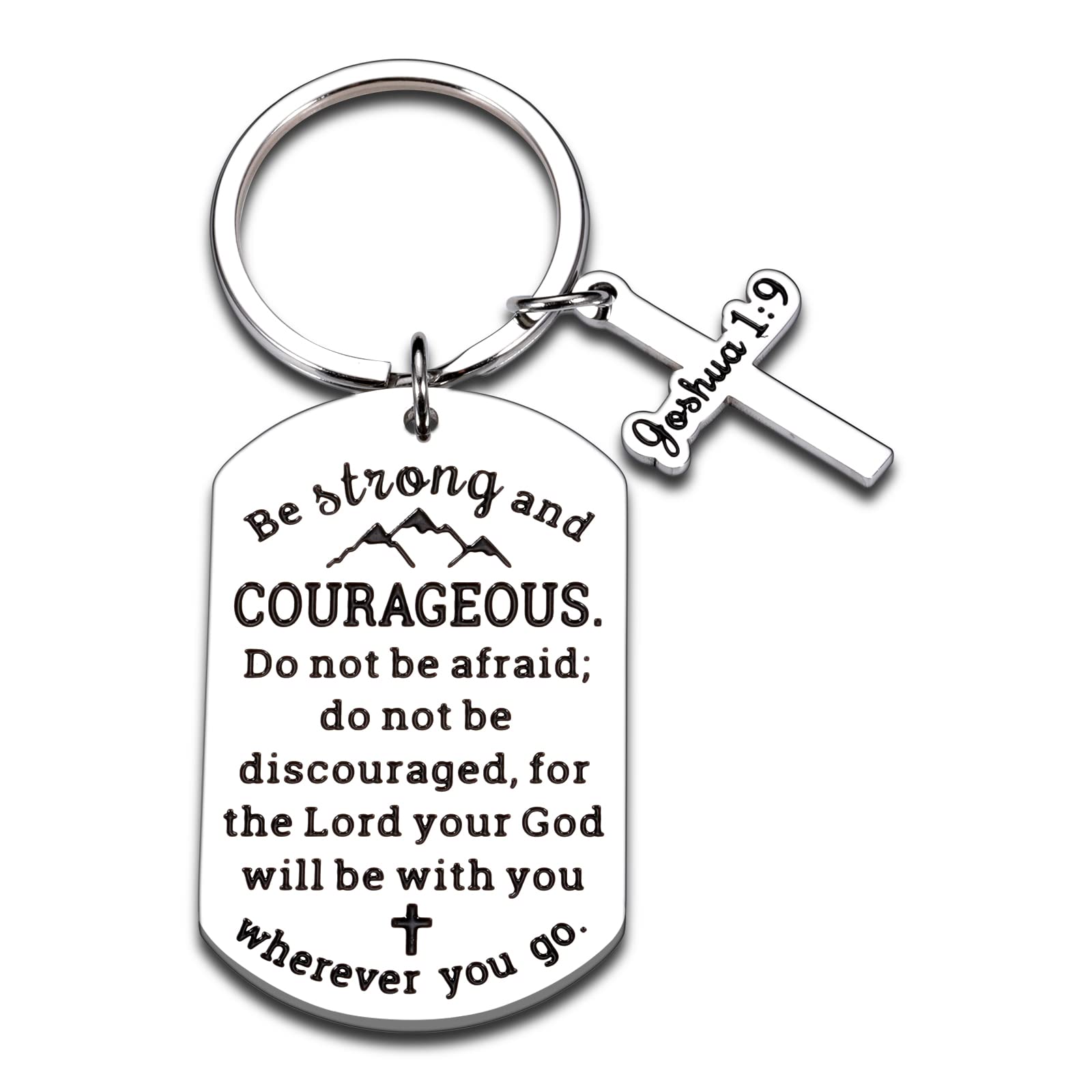 Religious Keychain Gift - Bible Verse Cross Pendant for Women & Men | Church, Graduation, Baptism