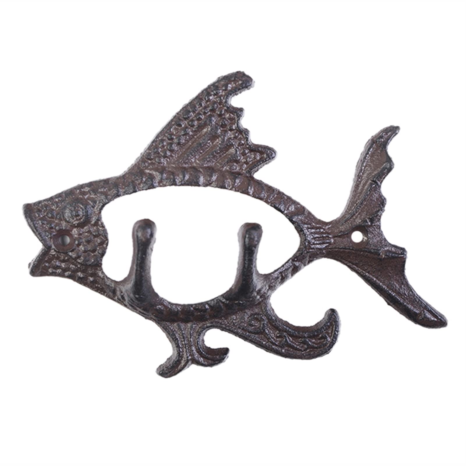 YIFEI2013-SHOP Heavy Duty Metal Wall Mounted Coat Rack - Decorative Dual Fish Shape Hooks for Hats, Keys & Coats | Perfect for Entryway, Bedroom & Mudroom Organization