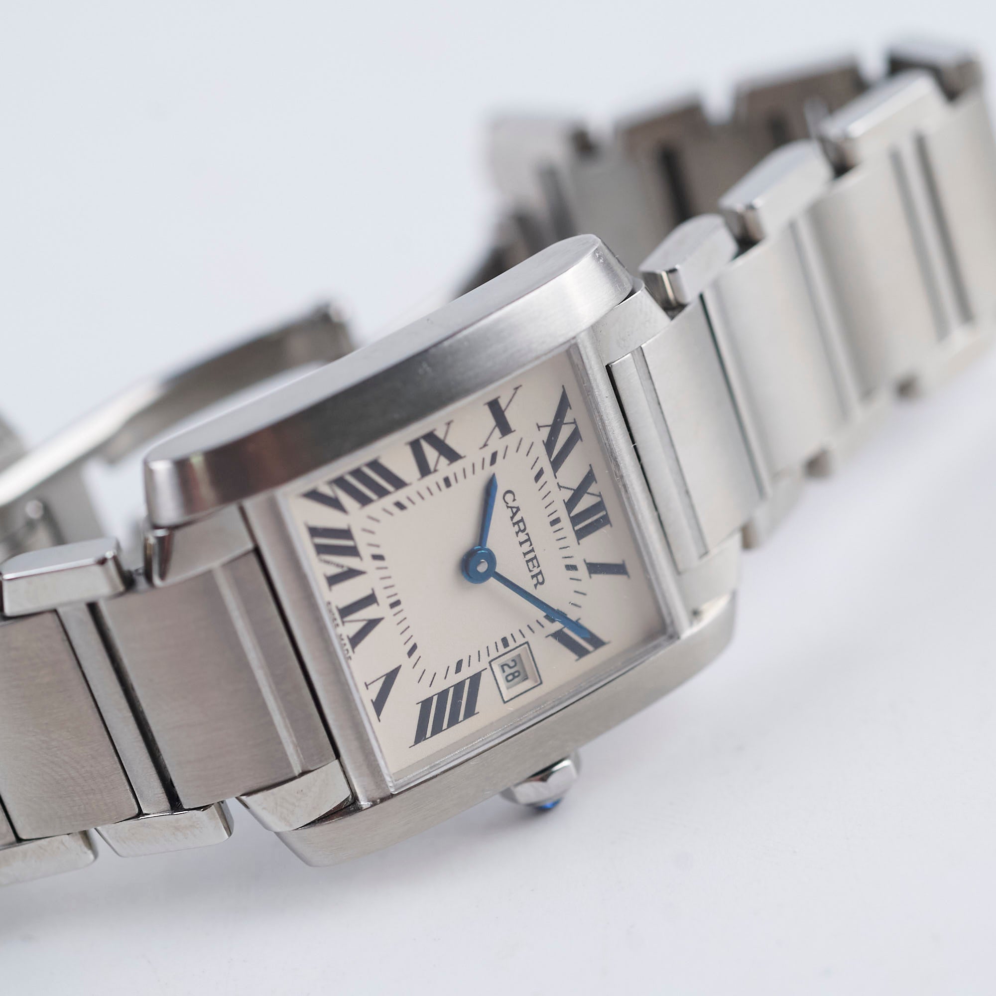 Cartier Medium Tank Francaise 27mm Stainless Steel Watch W51011Q3 - Luxury Women's Dress Watch for Business & Formal Occasions