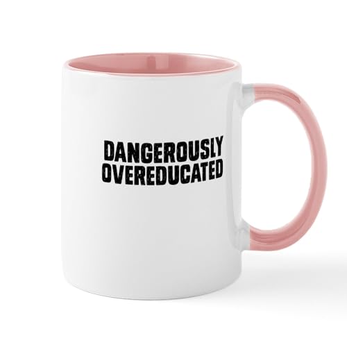 White/Pink Inside - Dangerously Overeducated Mugs