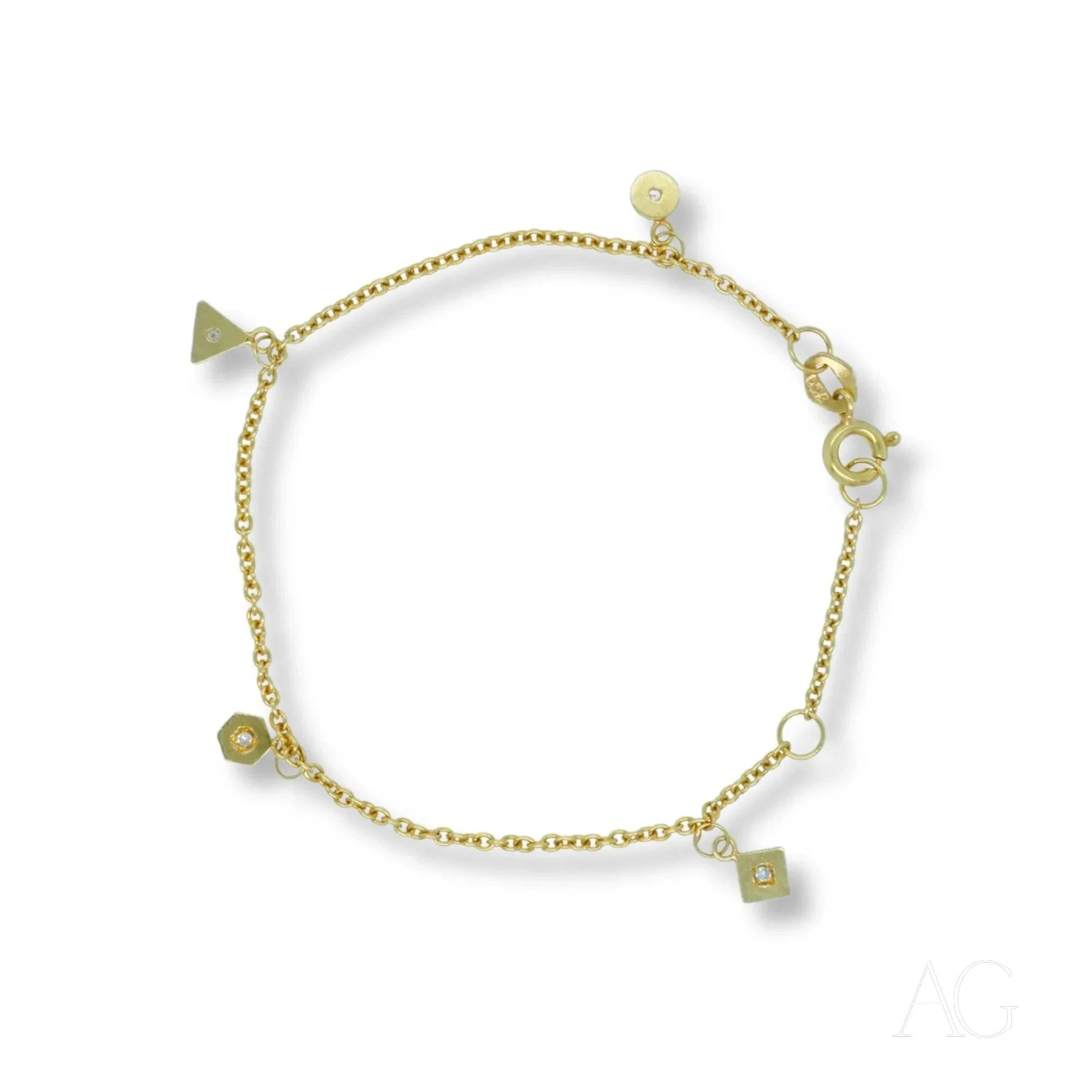 18K Gold CZ Bracelet for Kids - Elegant & Durable Jewelry for Girls, Birthday Gifts, Special Occasions | Perfect for Parties, School Events & Everyday Wear