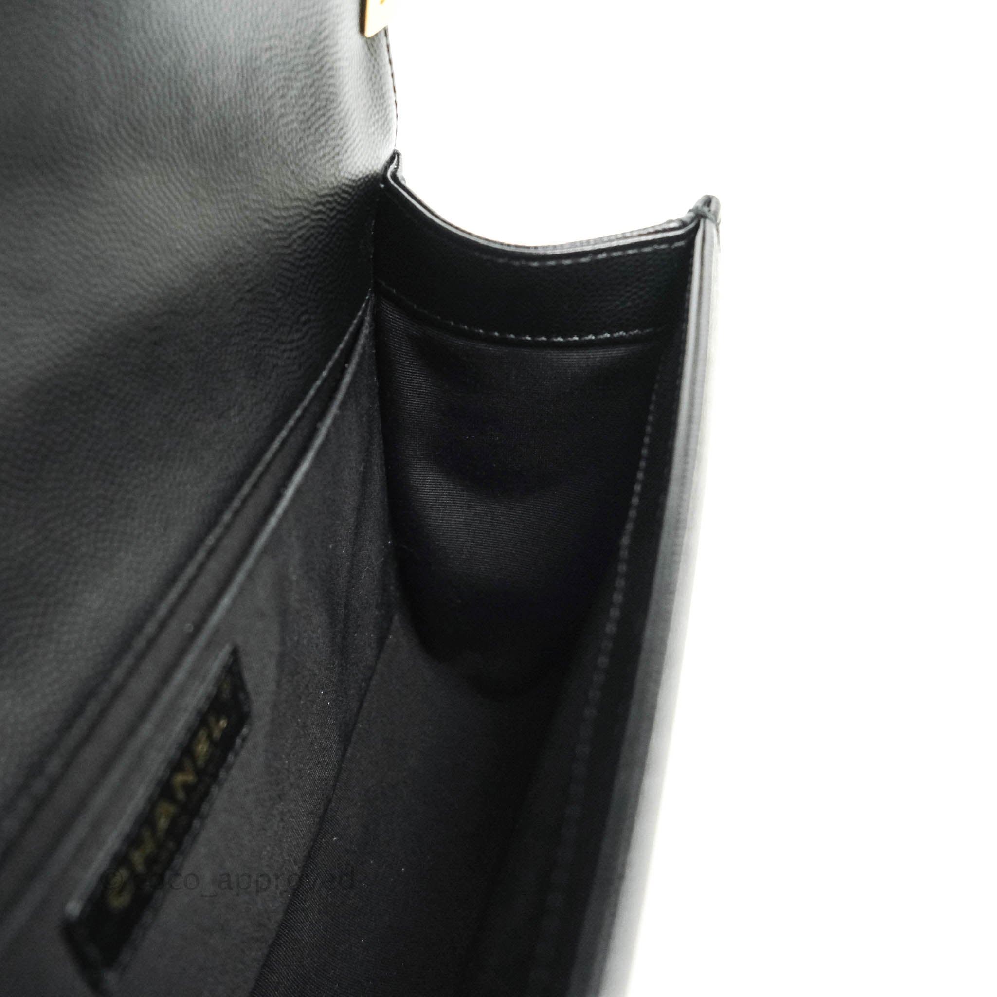 Chanel Boy Quilted Medium Handbag in Black Caviar Leather with Aged Gold Hardware - Perfect for Evening Events, Luxury Gift & Fashion Accessories