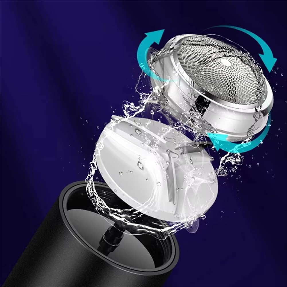 Enspiracle Mini Electric Shaver - Portable USB Rechargeable Wet/Dry Shaver for Men & Women | Travel-Friendly Pocket Size | Washable Unisex Razor for Face & Body | Perfect for Home, Gym & Business Trips (Black)