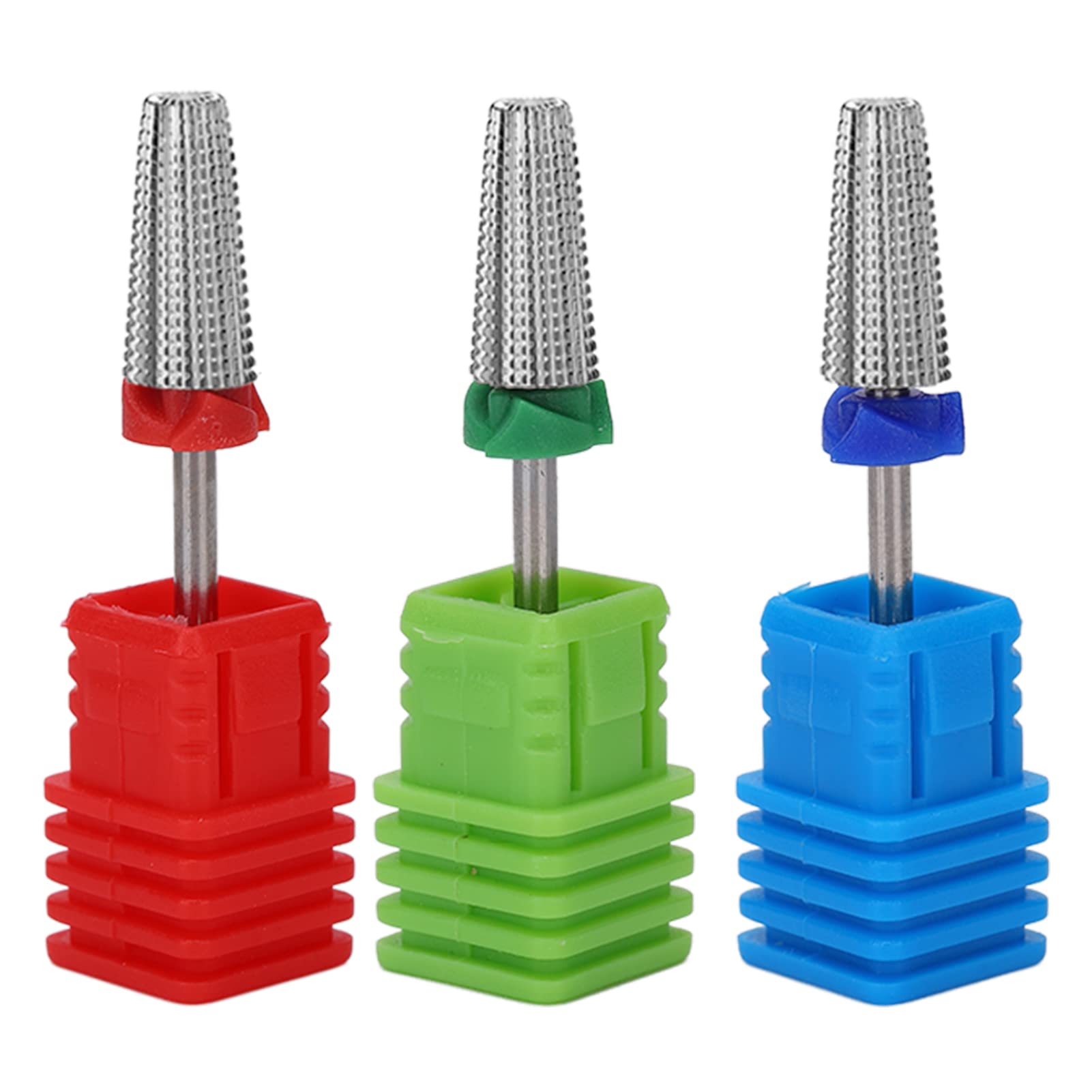 Durable Nail Grinding Head with Rotating Drill - Easy Clean Nail Drill Bits for Manicurists & Beginners (Silver) | Perfect for Salon, Home Nail Care & DIY Manicures