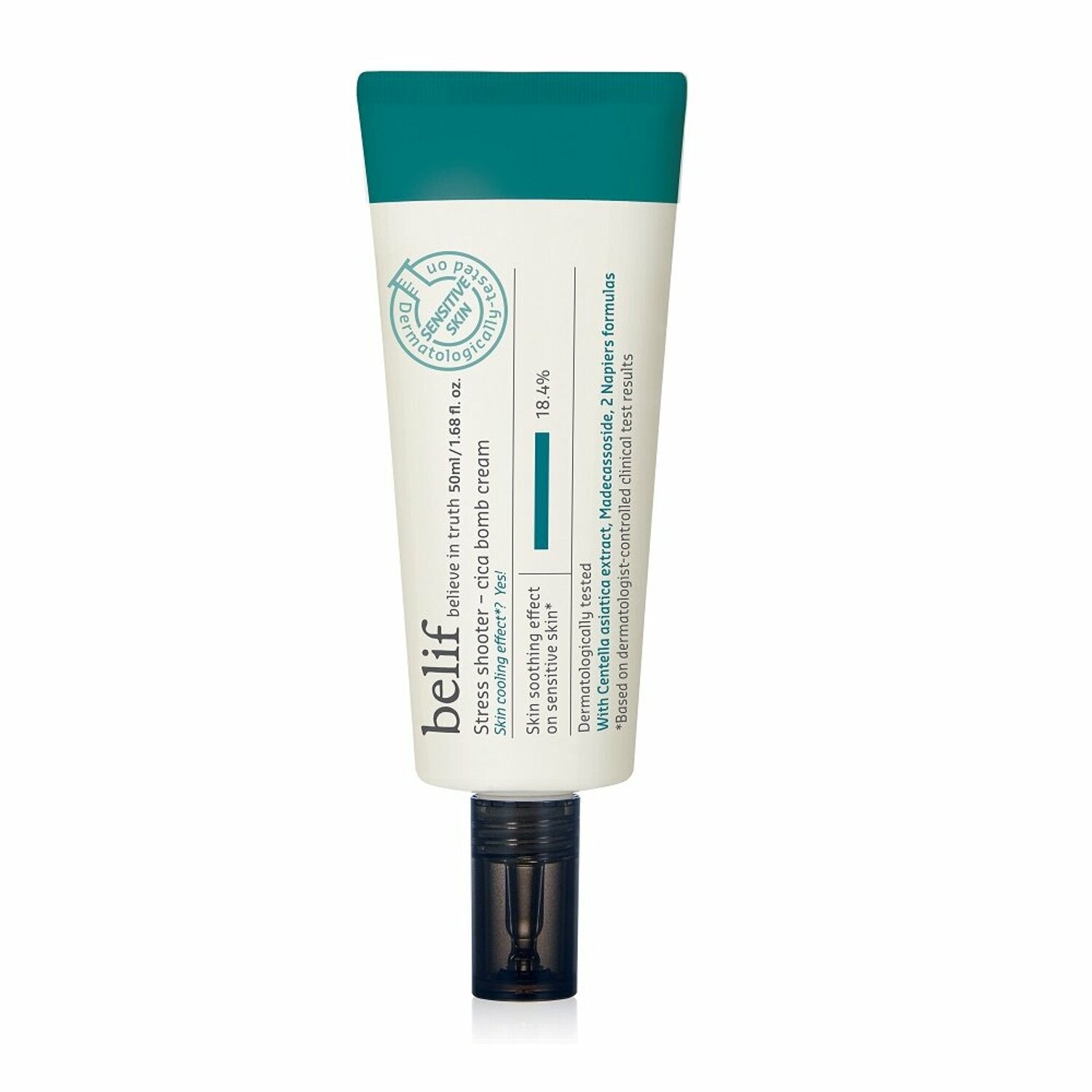 Belif Stress Shooter Cica Bomb Cream 50mL - Soothing Moisturizer for Sensitive Skin | Calming & Hydrating Face Cream for Dryness & Redness Relief | Perfect for Daily Skincare Routine & Post-Treatment Care