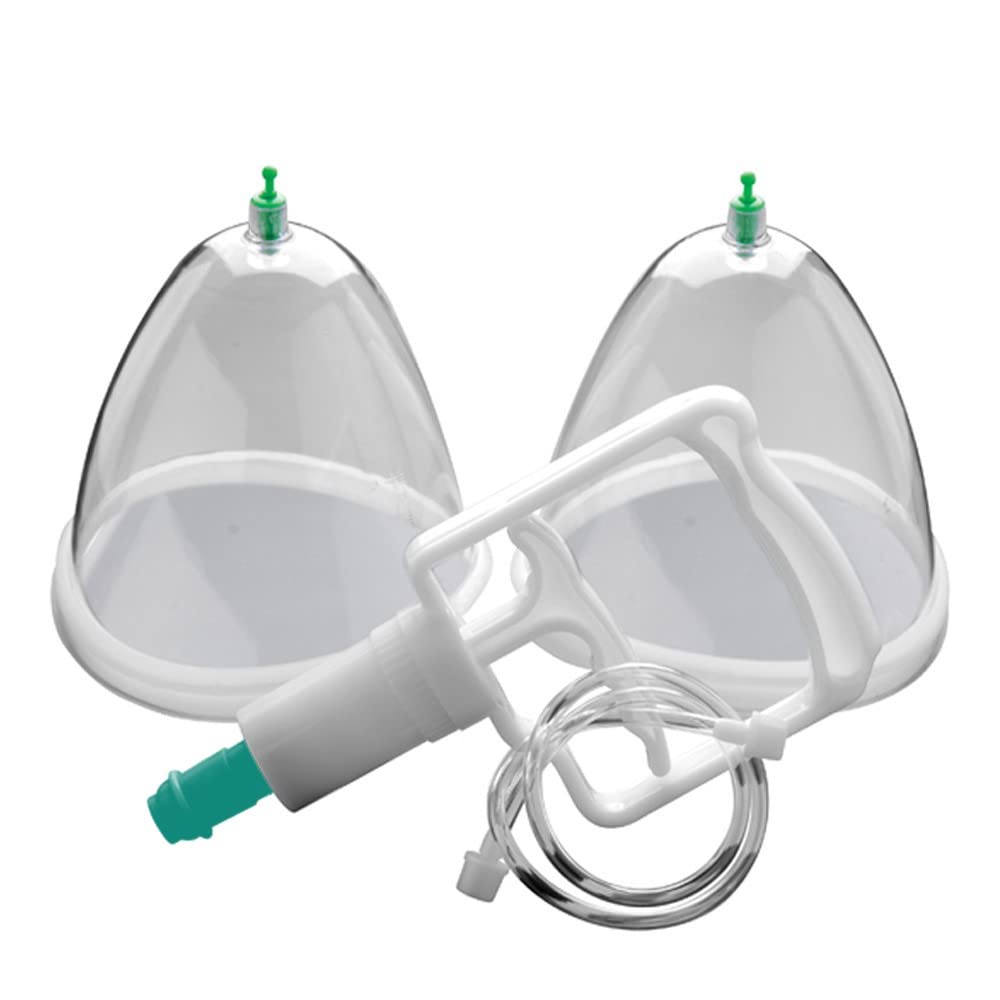 Electric Breast Pump for Nursing Moms - Hands-Free Silicone Suction Massager with 2 Enlargement Cups & Door Hanger - Clear One Size - Perfect for Breastfeeding, Milk Expression & Comfort Relief at Home/Office/Travel
