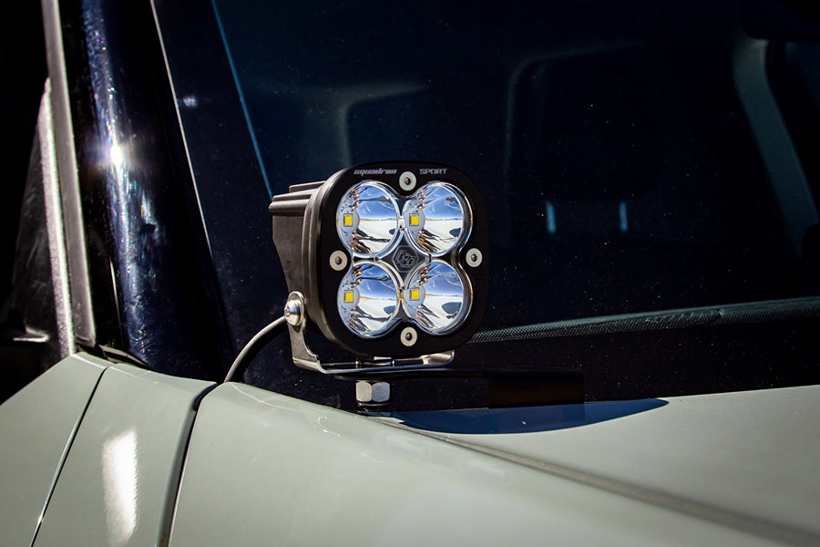 Ford Bronco Sport Baja Designs S2 Pro Spot Series A Pillar Light Kit - Off-Road LED Driving Lights for Enhanced Visibility in Trail & Night Driving
