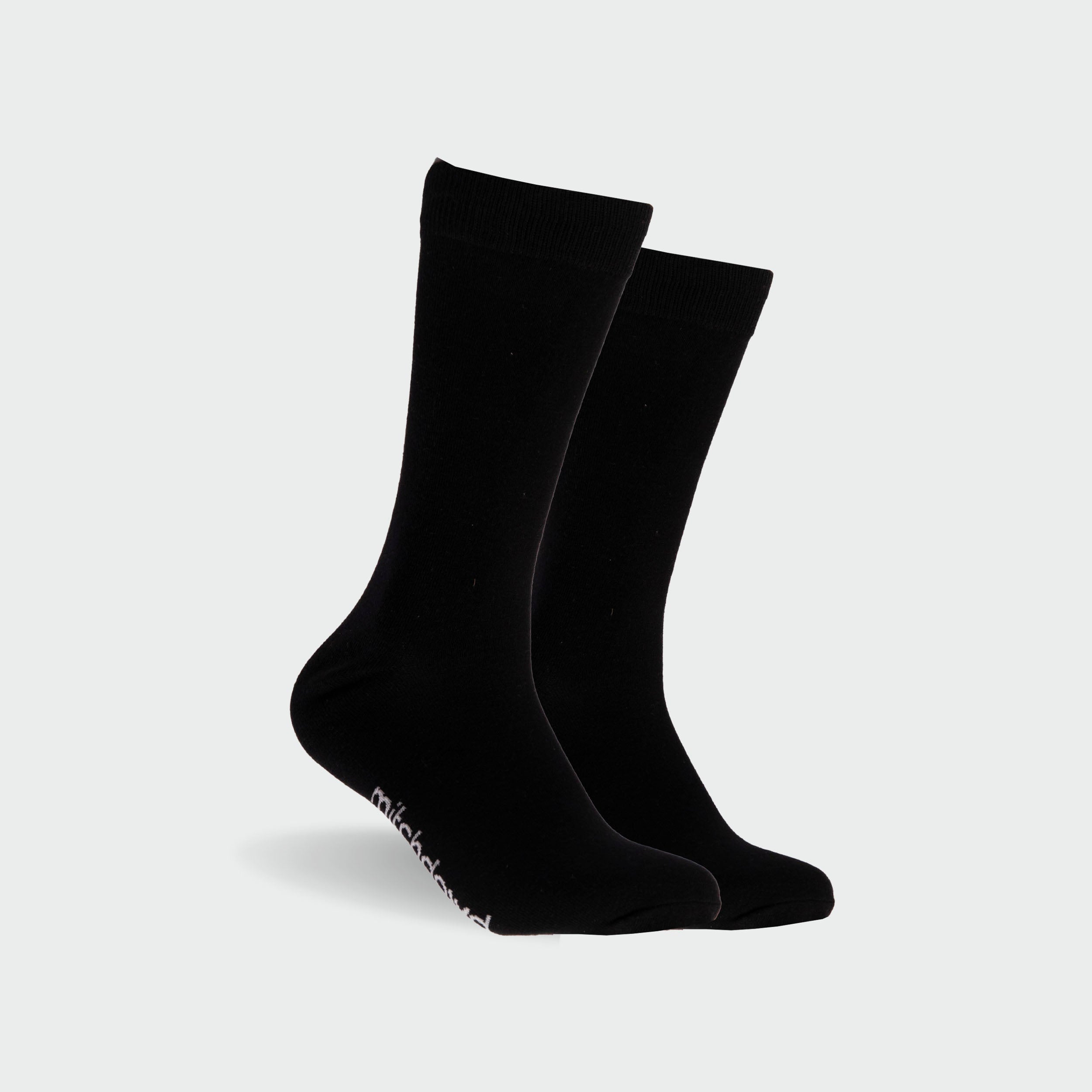 Men's Cotton Crew Socks 5-Pack Black - Soft Comfortable Casual & Athletic Socks for Everyday Wear, Workout, and Office Use