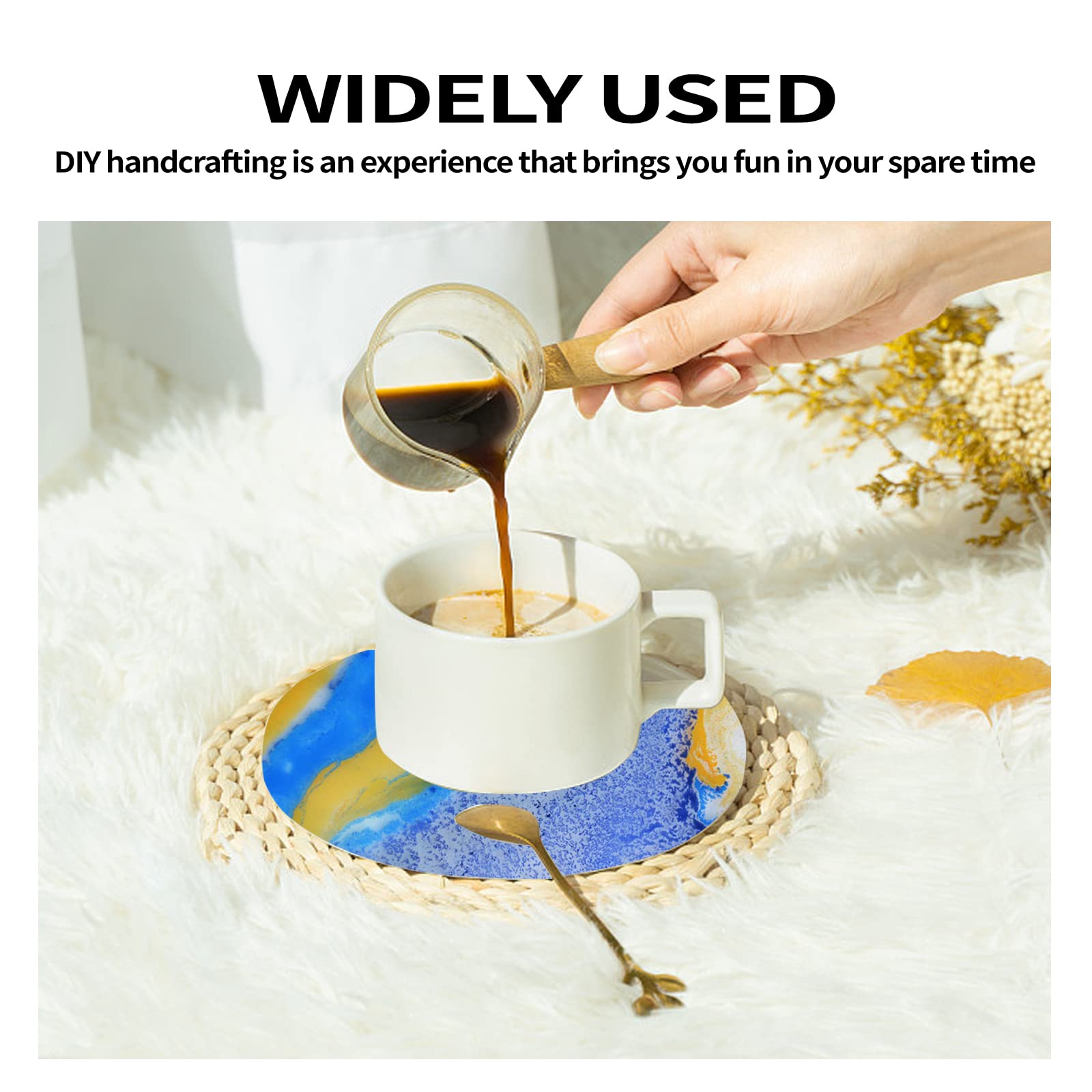 5PCS Round Silicone Resin Coaster Molds for DIY Epoxy Resin Casting - Perfect for Home Decor, Craft Projects & Unique Gift Making - Ideal for Coffee Tables, Kitchen Countertops & Party Decorations