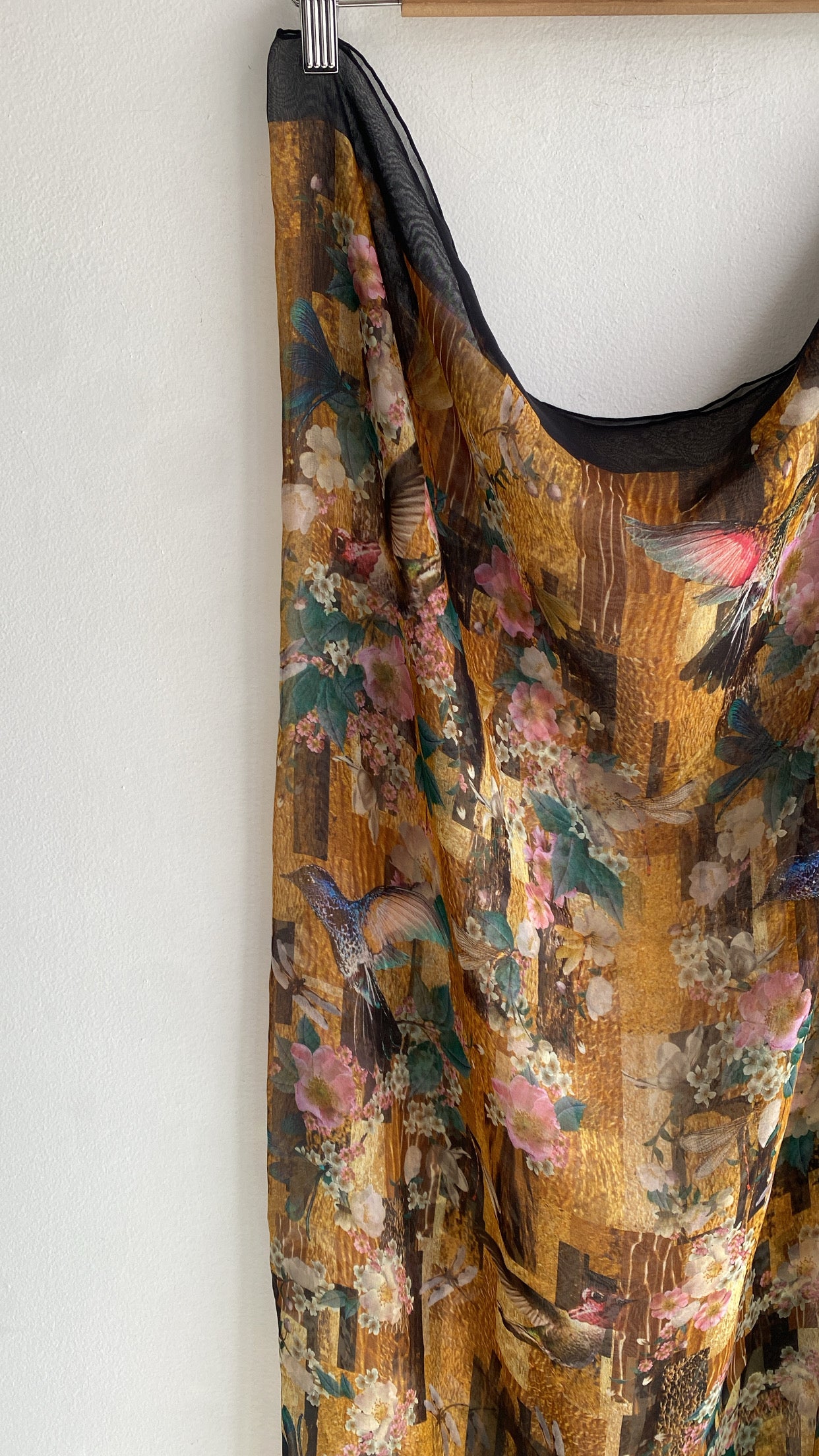 Alexander McQueen Luxury Silk Scarf - Floral Printed Designer Scarf for Women - Perfect for Gift, Travel & Fashion Accessories