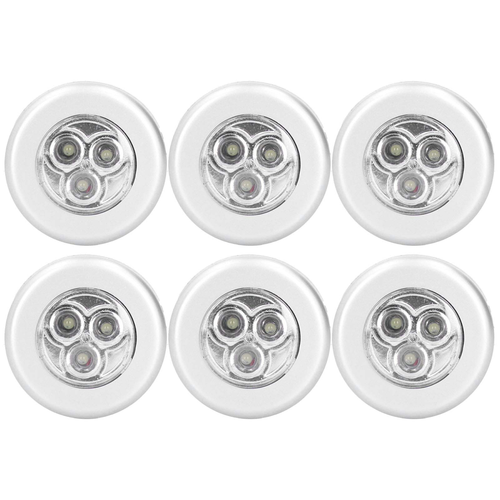 6PCS Small ABS LED Motion Sensor Night Lights - Easy Installation, High Brightness for Closet, Cabinet, Kitchen - Perfect for Bedrooms, Hallways & Stairs