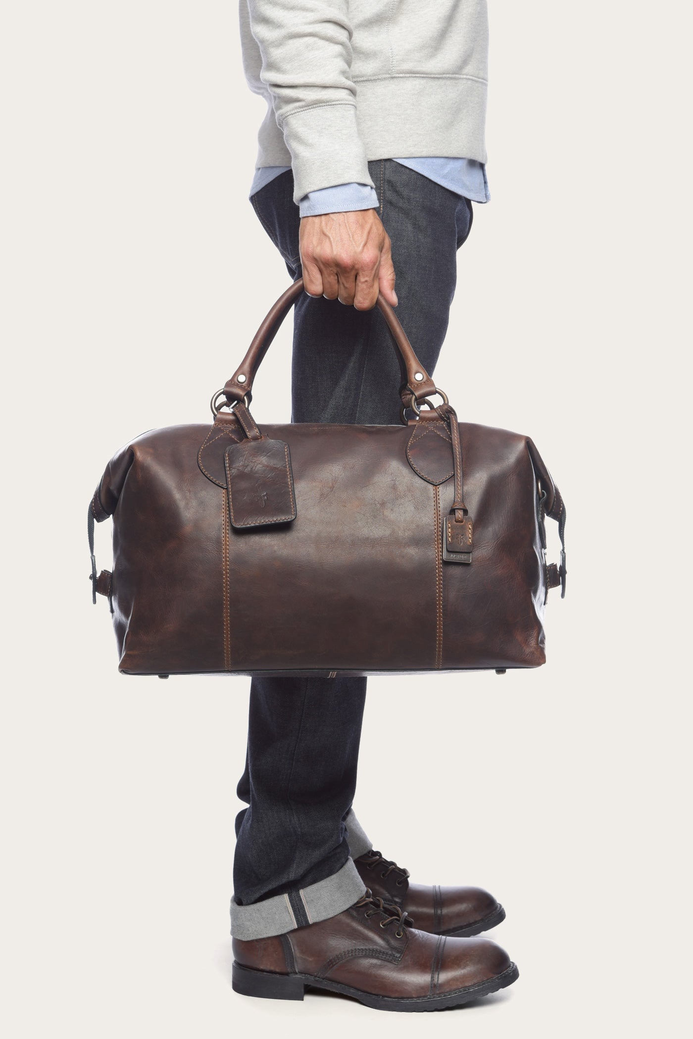 Logan Overnight Bag - Premium Pre-Loved Vintage Leather Duffle for Travel & Gym | Perfect for Weekend Getaways & Business Trips