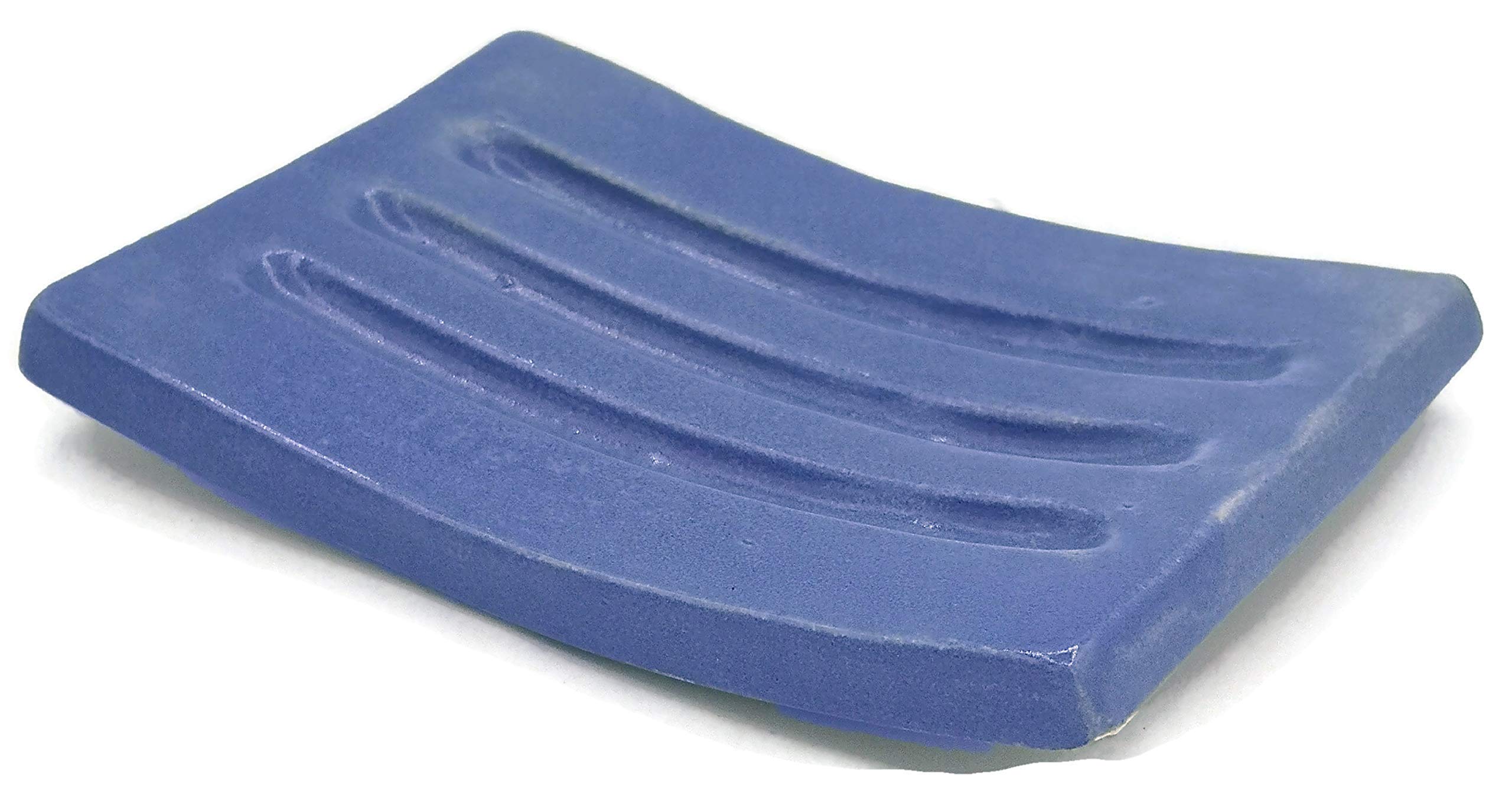 Royal Blue Ceramic Soap Dish for Bar Soap - Handmade Rectangle Soap Holder with Sponge Tray | Perfect for Bathroom, Kitchen Sink & Spa Decor