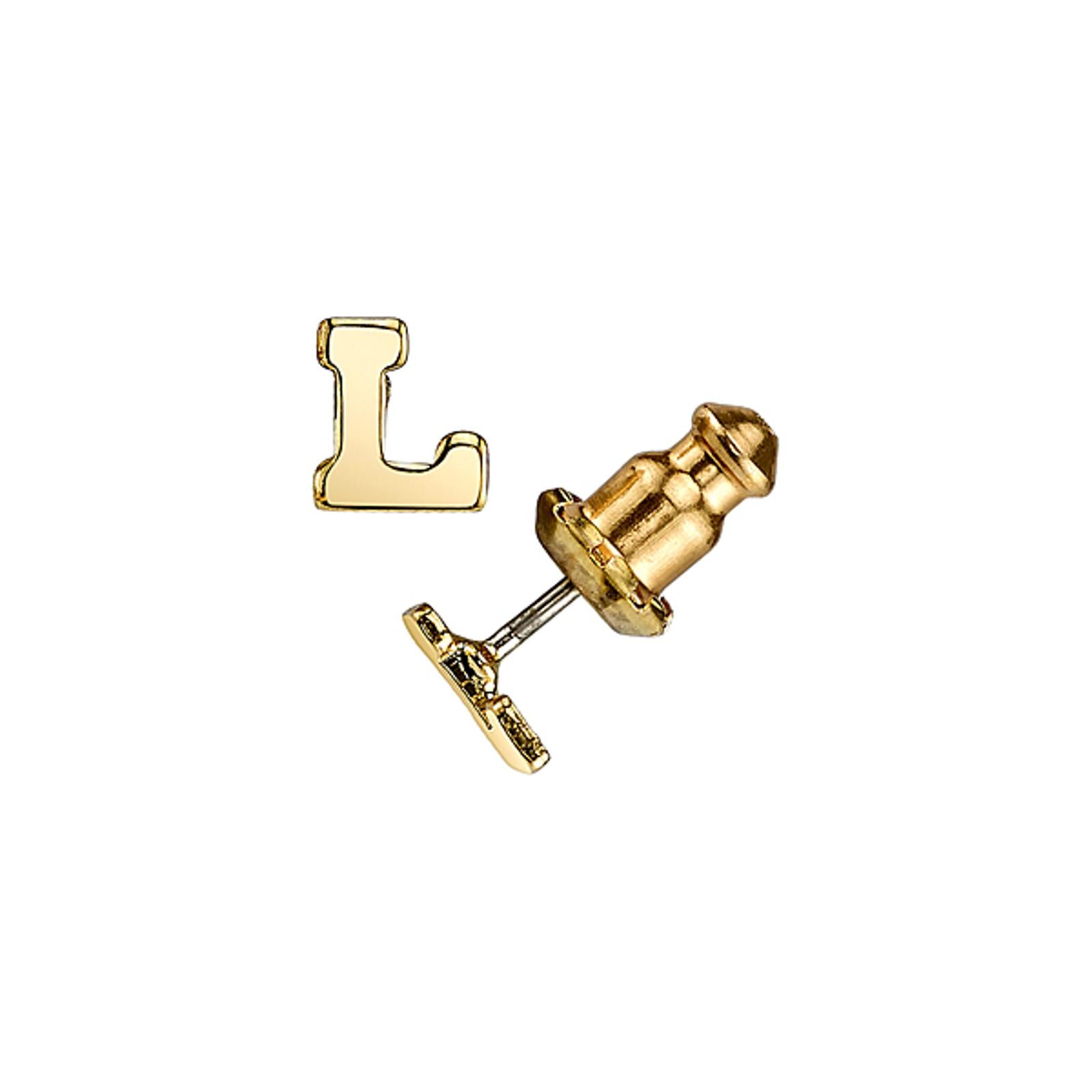 1928 Jewelry Gold Initial Button Earrings - Personalized Monogram Letter Earrings for Women, Dainty & Elegant Gold-Tone Studs - Perfect for Gifts, Everyday Wear & Special Occasions