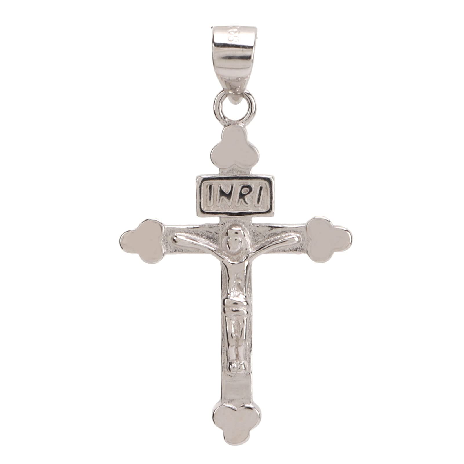 GLOGLOW S925 Sterling Silver Jesus Cross Pendant Necklace - Religious INRI Crucifix Jewelry for Women & Men | Perfect for Church, Daily Wear & Gifts