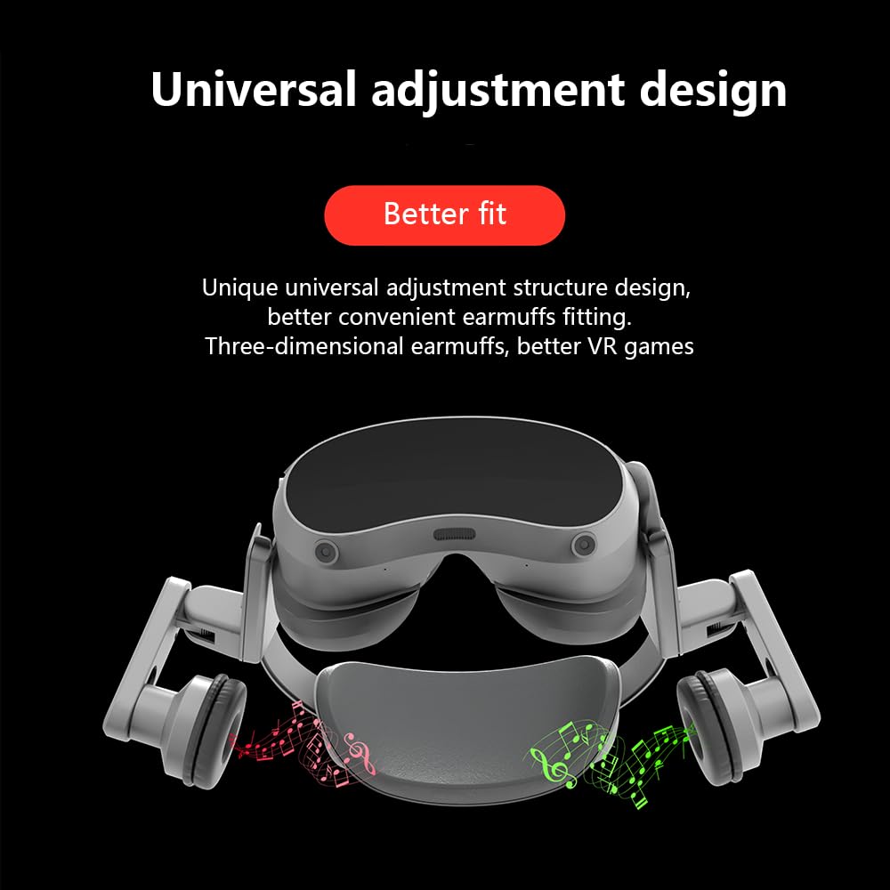 Aoyygg VR Headset Ear Cushions for Pico 4 - Anti-Interference Sound Channel Ear Pads with Enhanced Audio for Pico 4 VR Headset Extension | Gaming Accessories for Immersive Virtual Reality Experience