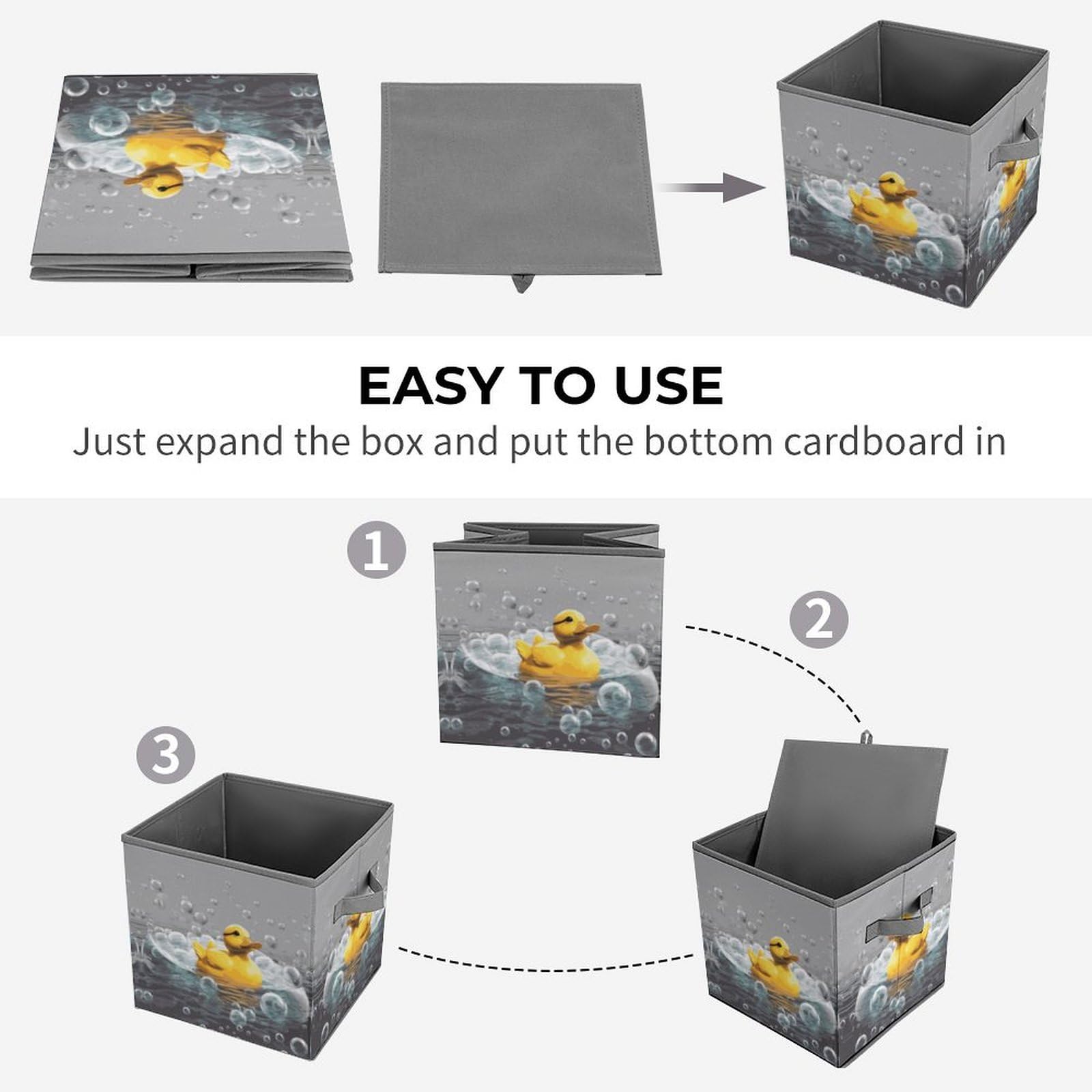 Foldable Cube Storage Bins with Handles - Closet Organizer for Clothes, Toys & Home Organization | Perfect for Shelves, Cabinets & Underbed Storage