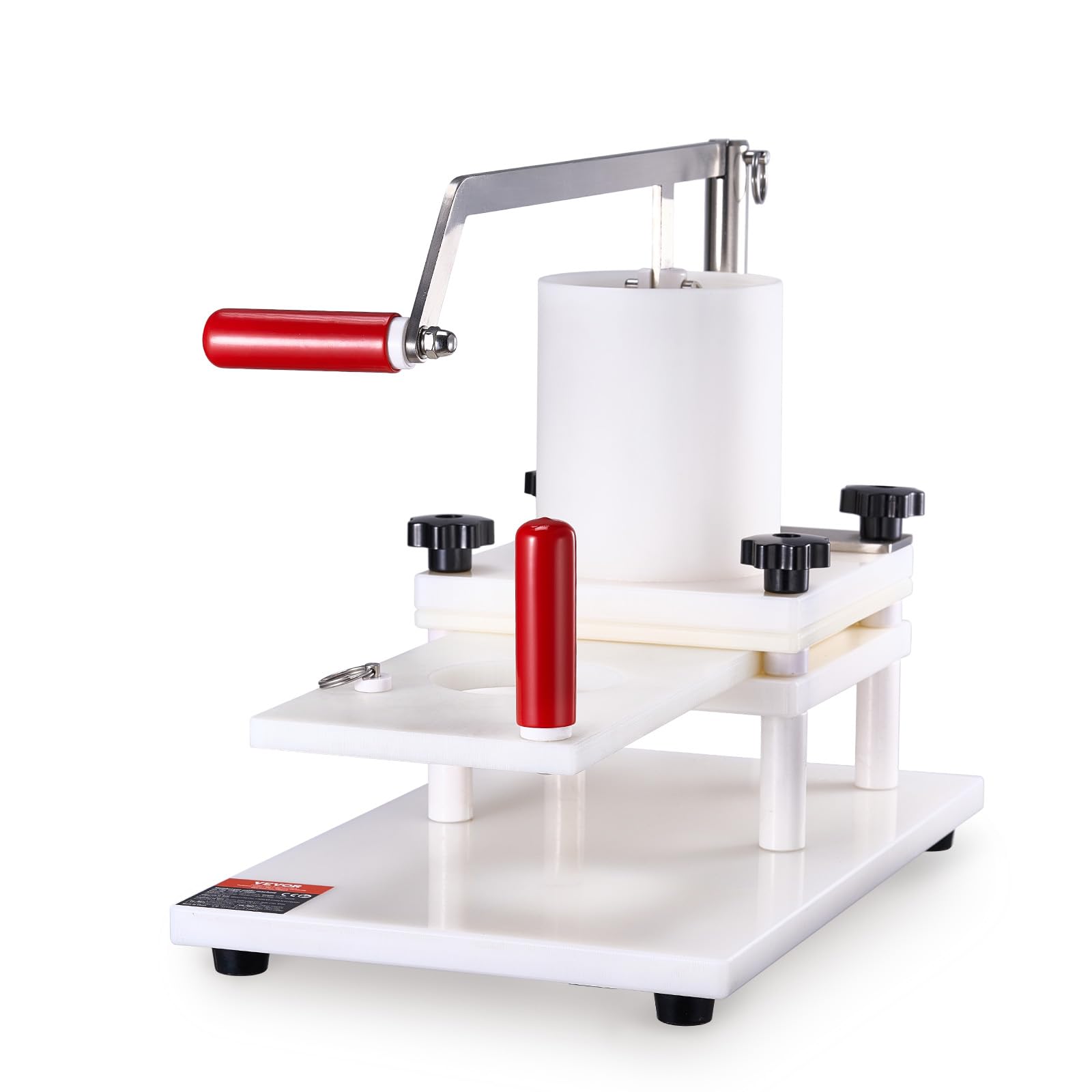 VEVOR Commercial Hamburger Patty Maker Machine - 3 Convertible Molds (2/4/5-inch) for Beef, Chicken & Veggie Patties - 1.5KG Large Capacity Hopper with Handle & Patty Paper - Perfect for Restaurants, Food Trucks & Home BBQ Parties