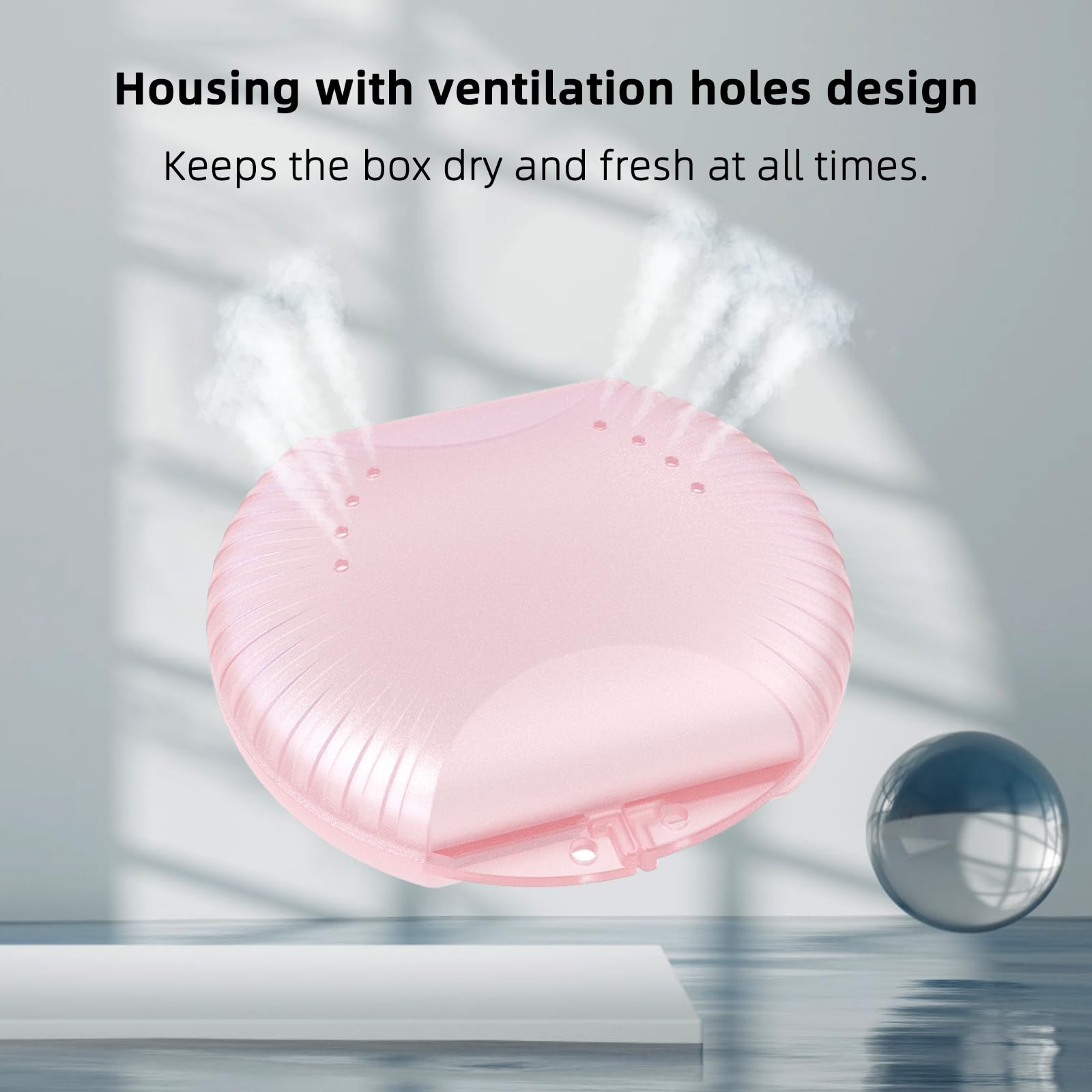 ARGOMAX Aligner Case for Invisalign & Retainers - Orthodontic Storage Box (1 Pack, Pink) - Perfect for Travel, School & Daily Use