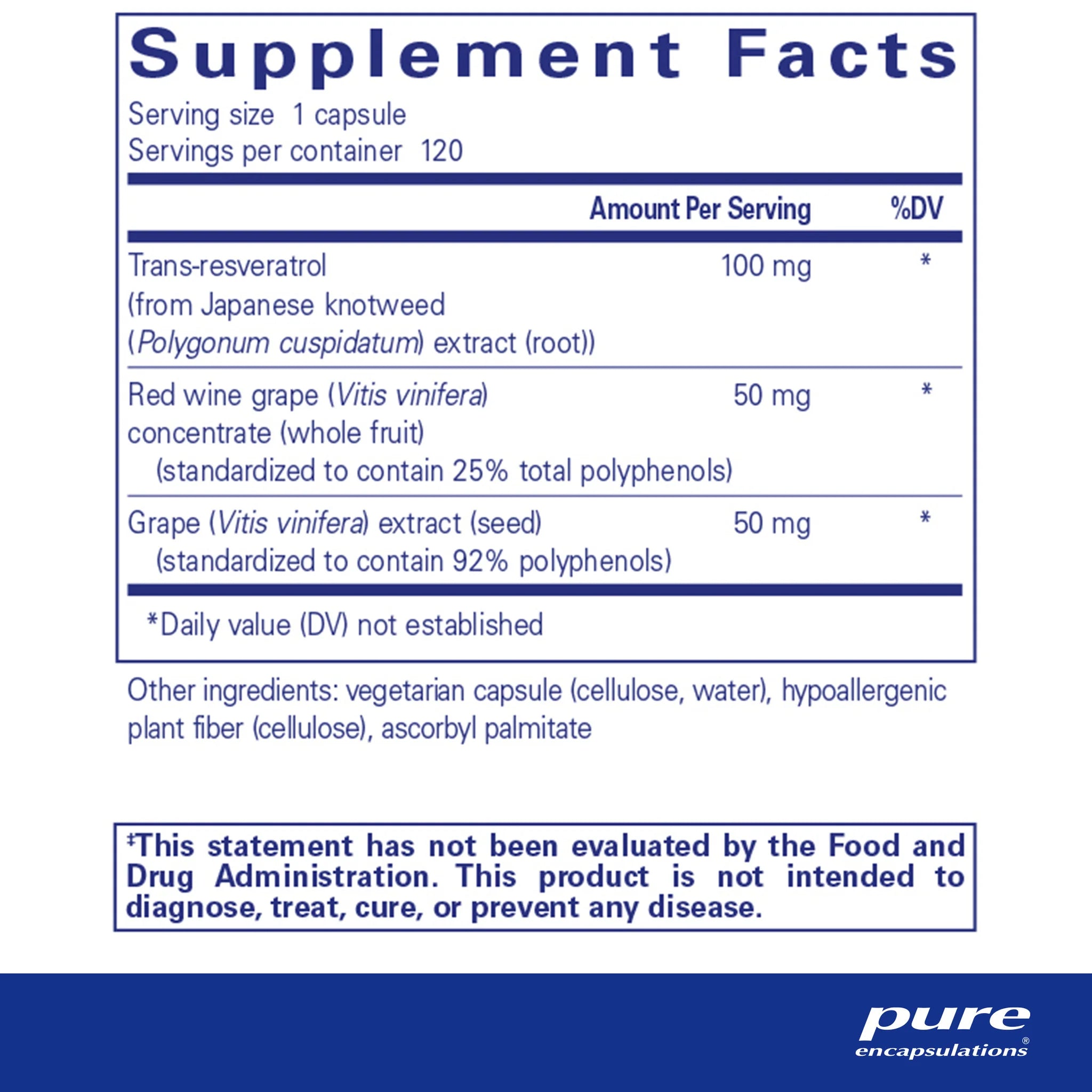 Premium Resveratrol Supplement - 500mg Natural Antioxidant for Heart Health & Anti-Aging - Supports Cellular Health & Longevity - Perfect for Daily Wellness Routine & Anti-Aging Regimen