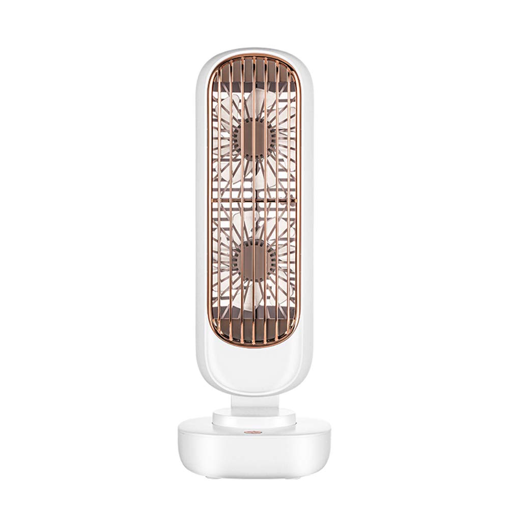Double Leaf USB Desk Fan - Portable Rechargeable Small Fan with Ultra Quiet Operation for Office, Dorm, Bedroom & Home Use | Perfect for Work, Study & Sleep