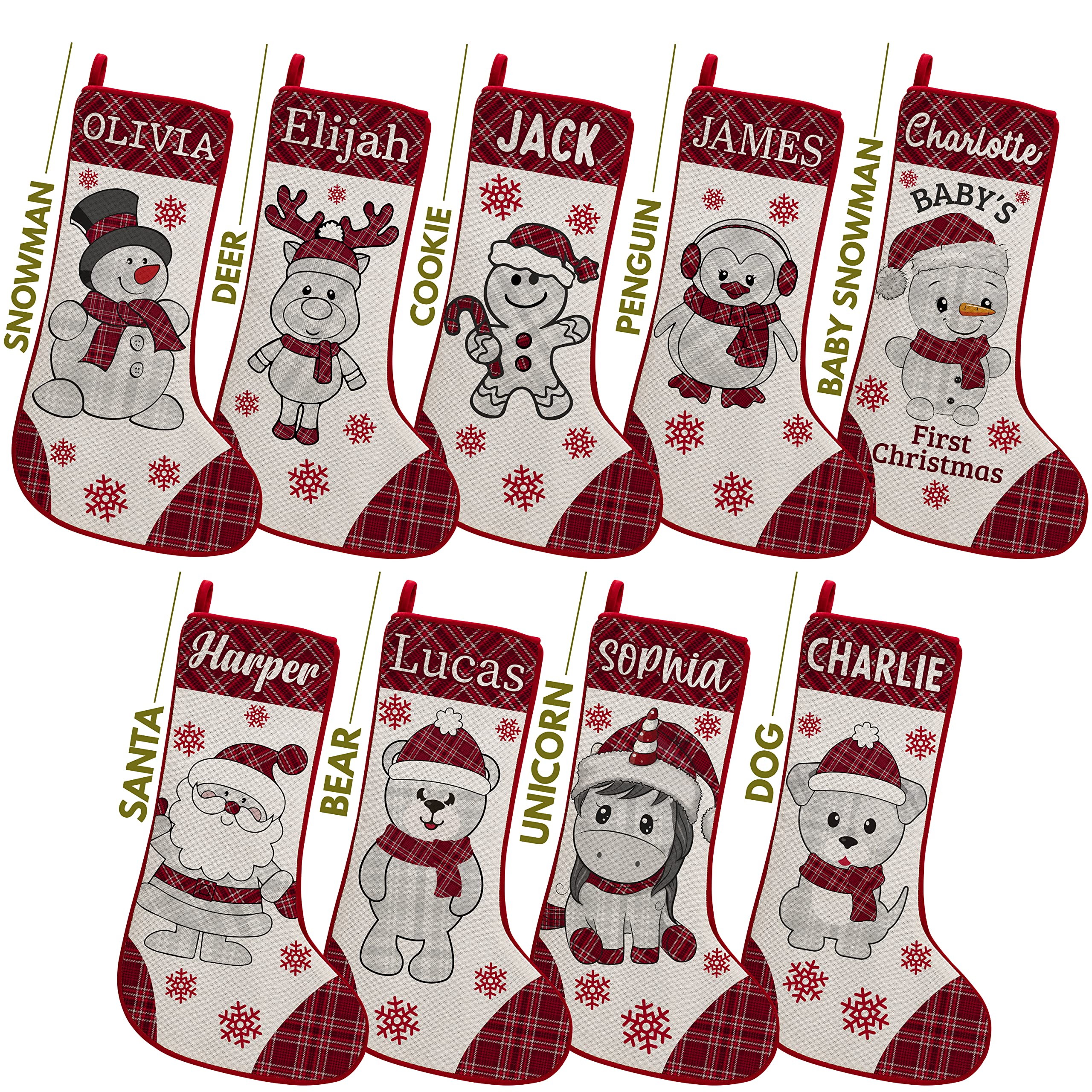 Personalized Christmas Stockings with Name - 19