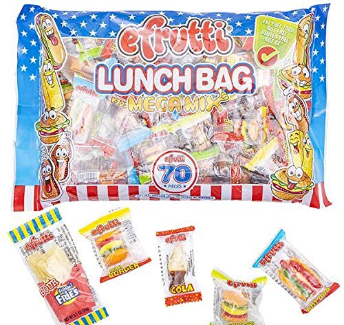 Gummy Lunch Bag Mega Mix - Pack of 6 | Reusable Insulated Lunch Bags for Kids & Adults | Perfect for School, Work, Picnics & Travel