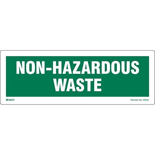 Brady 20034LS 3.5 x 10 Inch Non-Hazardous Waste Paper Labels - Pack of 2 | Ideal for Office, Warehouse & Medical Facility Waste Management