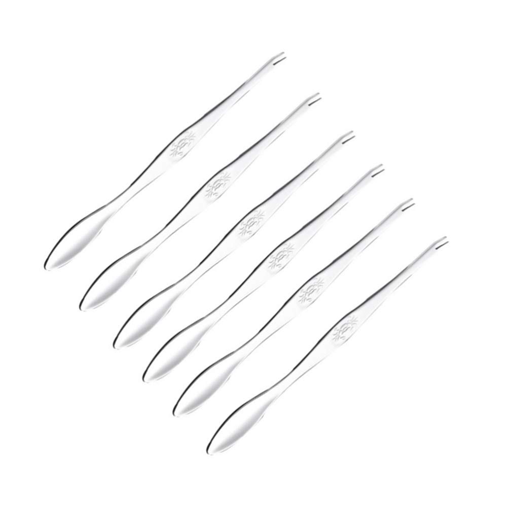 Yardwe 6-Piece Stainless Steel Seafood Forks Set - Crab Leg Crackers, Lobster Picks, Nutcrackers & Shellfish Tools for Kitchen, BBQ, and Seafood Restaurants | Perfect for Crab Legs, Lobster, Oysters, and Pastry Serving