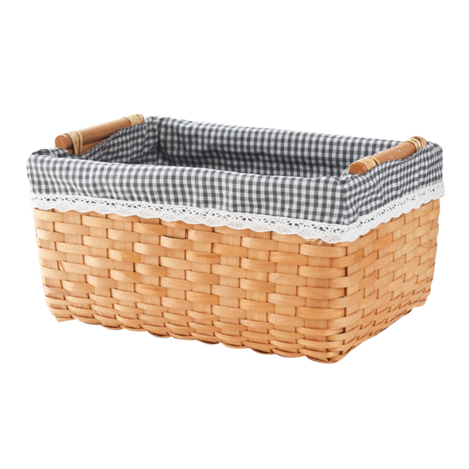 Handmade Seagrass Storage Basket with Handle - Natural Rattan Woven Organizer for Home Decor (34.5x24x18cm) | Perfect for Living Room, Bedroom & Bathroom Organization