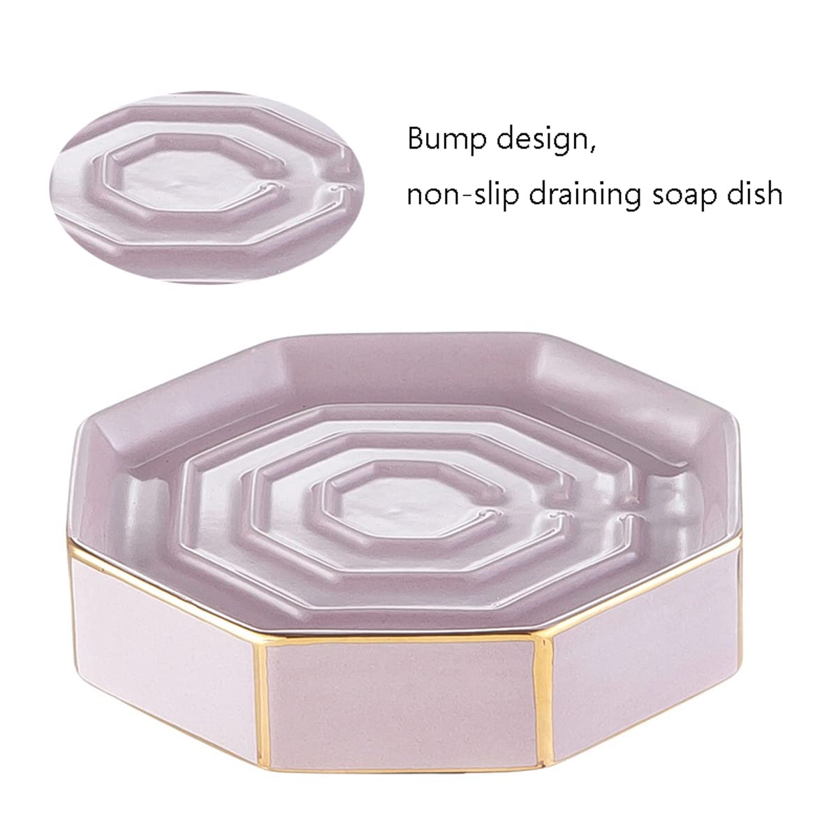 4-Piece Ceramic Bathroom Accessories Set - Nordic Style Complete Bath Decor Kit with Soap Dispenser, Toothbrush Holder, Tumbler & Soap Dish - Elegant Pink Ceramic for Vanity, Countertop & Bathroom Decor (Perfect for Modern Homes, Spa-Like Retreats & Gift Giving)