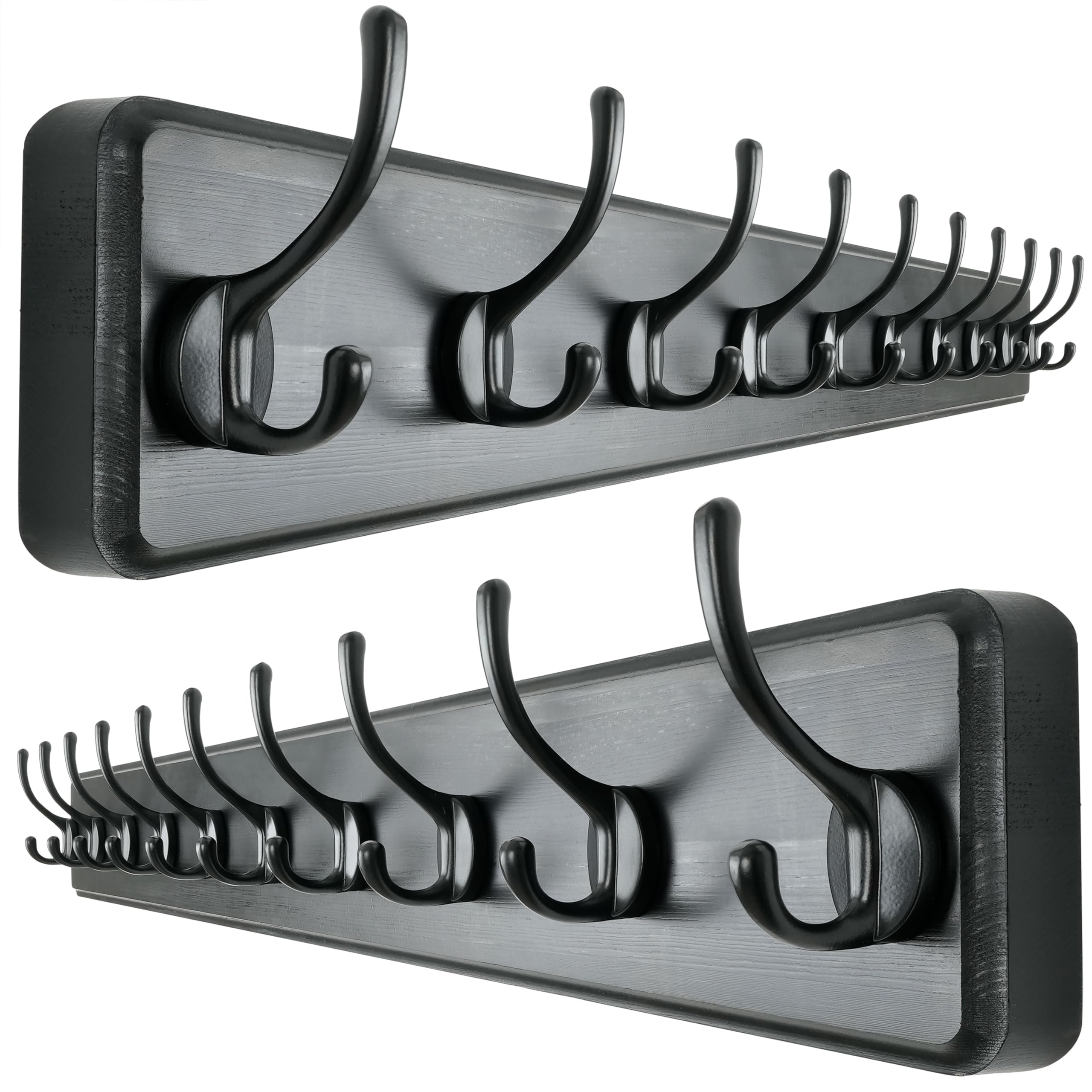 Dseap Heavy-Duty Wooden Wall Mounted Coat Rack - 38.25