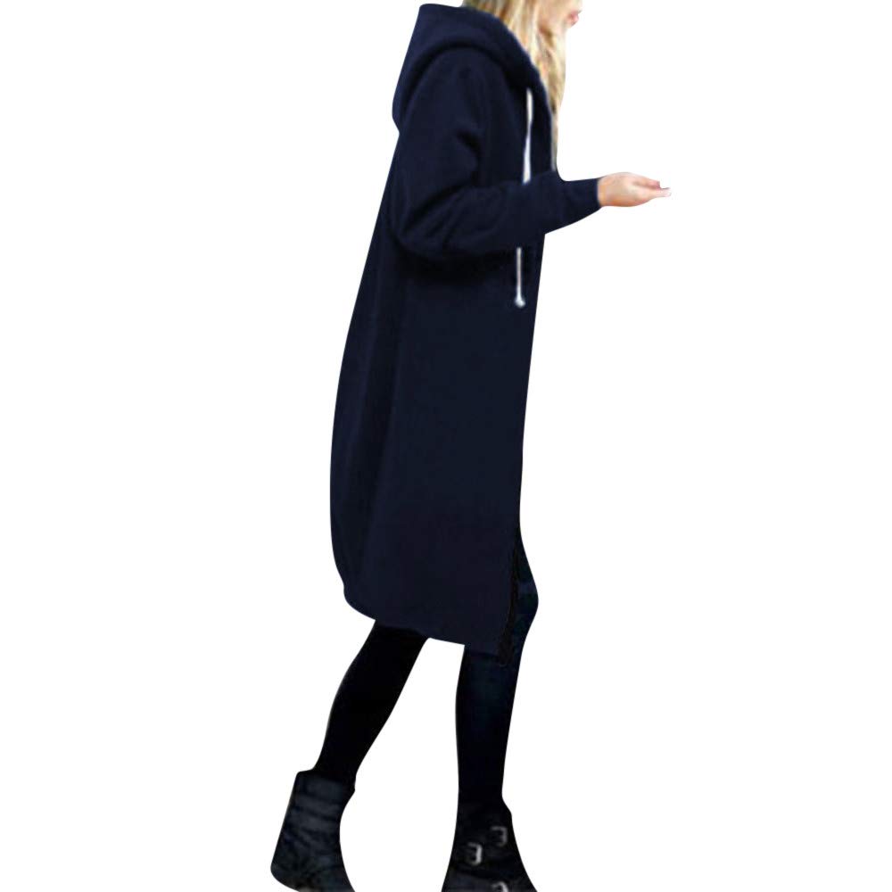 Women's Warm Zip-Up Hooded Jacket - Long Sleeve Fleece Sweatshirt Coat for Winter Outwear | Perfect for Outdoor Activities, Casual Wear & Cold Weather Protection