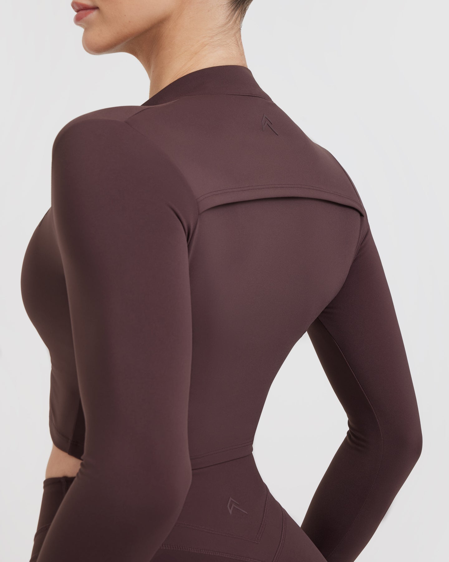 Unified Crop Jacket for Women | Stylish Plum Brown Outerwear | Perfect for Fall Layering & Casual Outfits