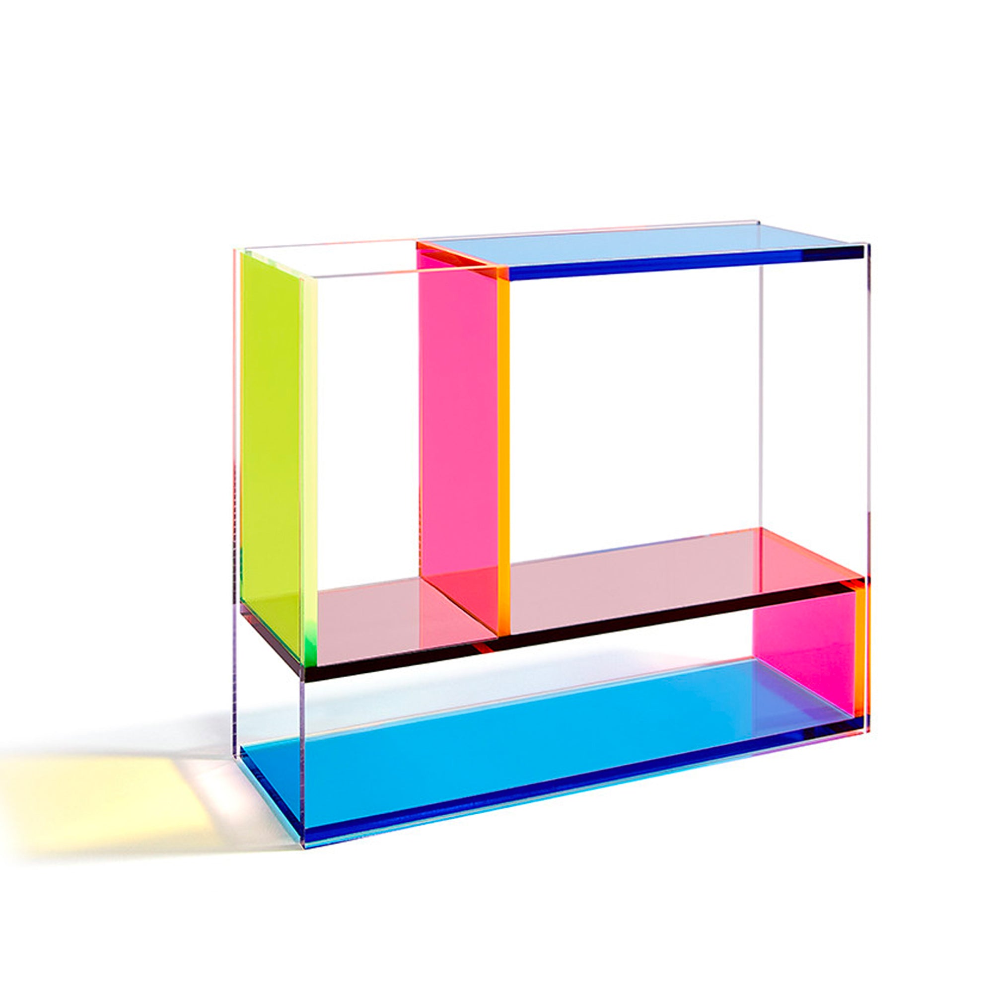 MoMA Mondrian Neon Vase - Modern Abstract Art Home Decor for Living Room, Bedroom & Office | Unique Geometric Design Flower Vase for Contemporary Interior Design