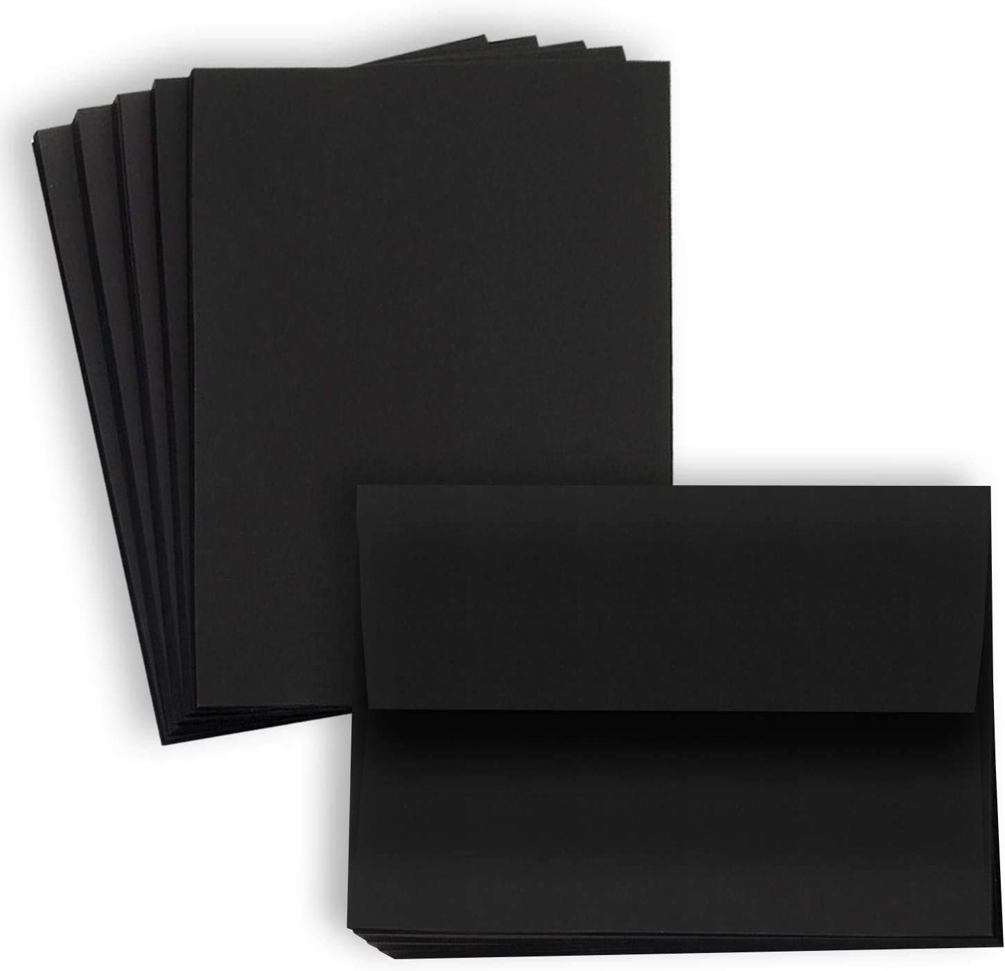 Premium 80 lb A6 Black Cardstock Paper - 4.5