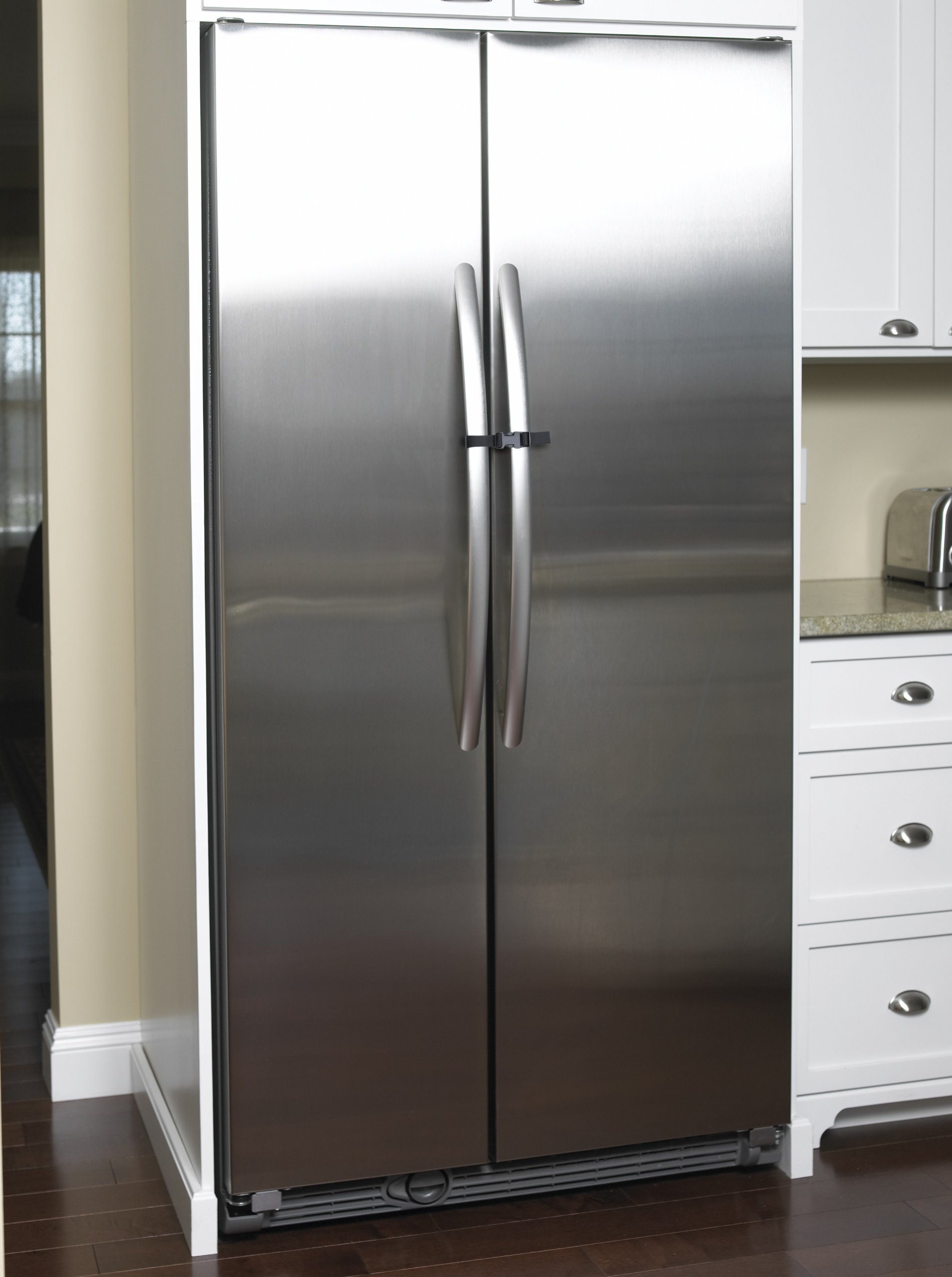 Double Door Fridge Lock with Black Strap - Child Safety & Pet Proof Refrigerator Guard for Home & Kitchen Use