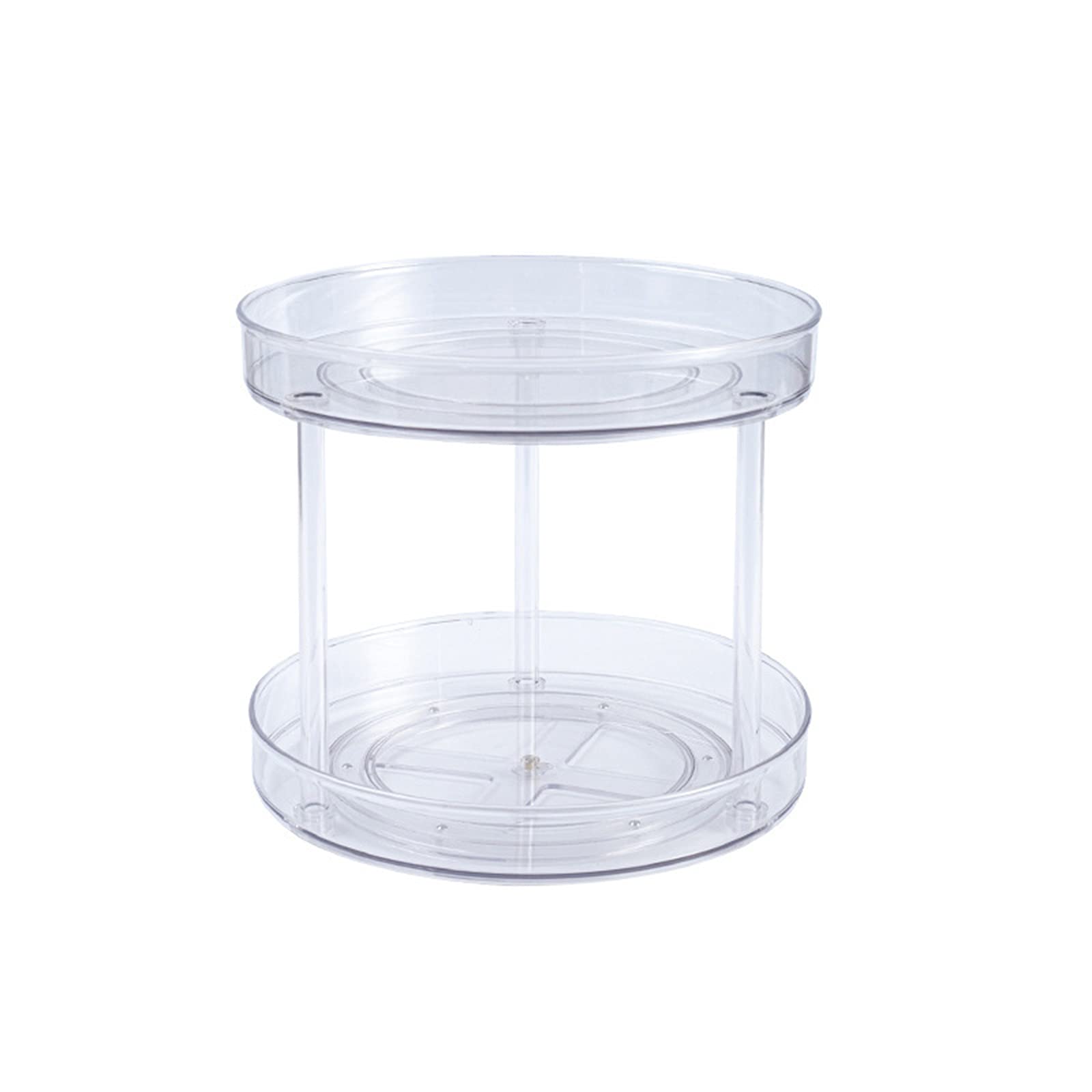 2-Tier Lazy Susan Spice Rack - Non-Slip Turntable Organizer for Kitchen Cabinets | Multi-Functional Condiment Holder for Spices, Baking Supplies & Cooking Essentials | Easy to Clean & Space-Saving Storage Solution for Pantry, Countertop or Dining Table